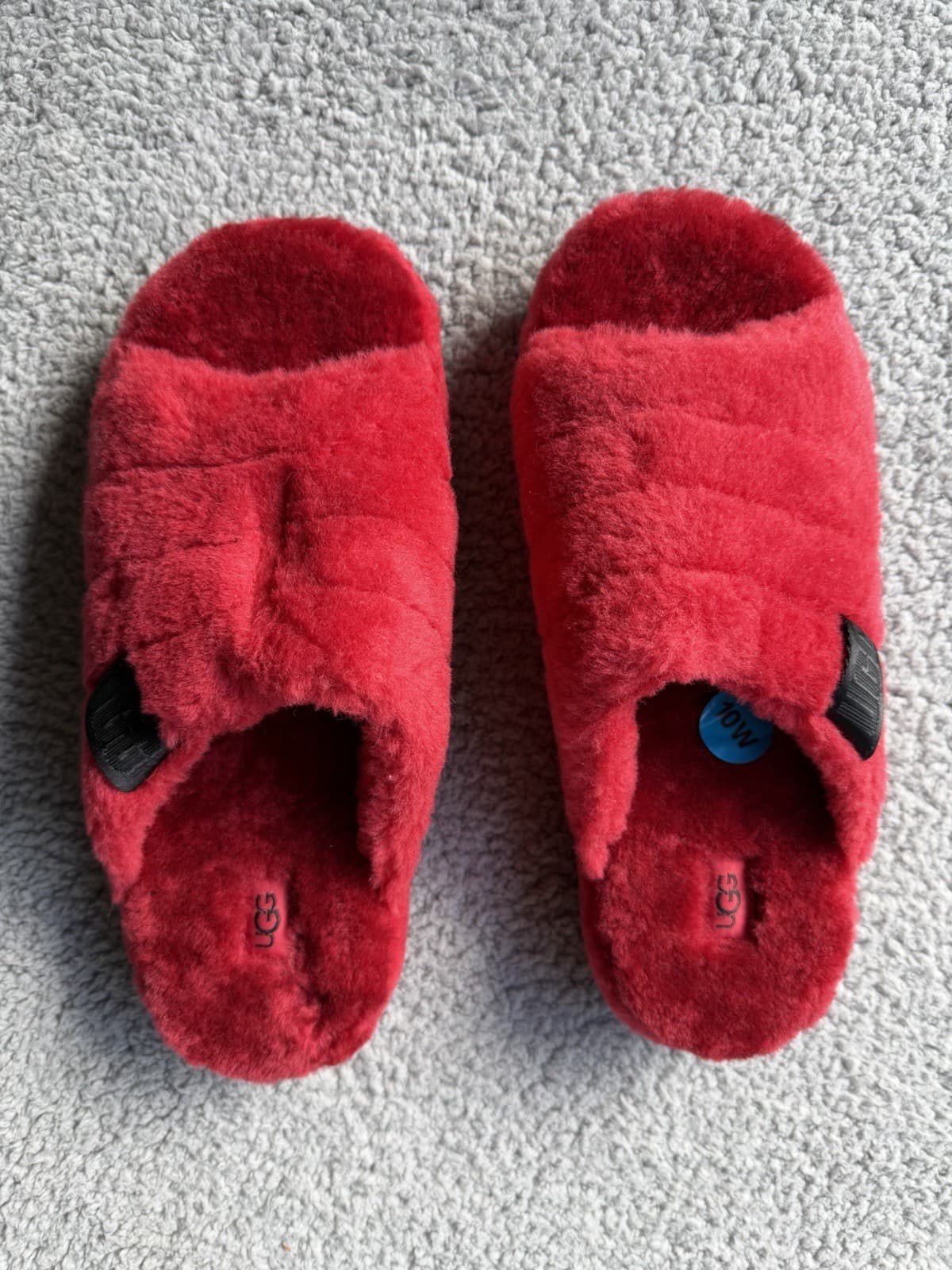 UGG Plush Womens Lamb Slipper Slide Sandals #88276- Ribbon Red - 10W US - Thumbnail 2
