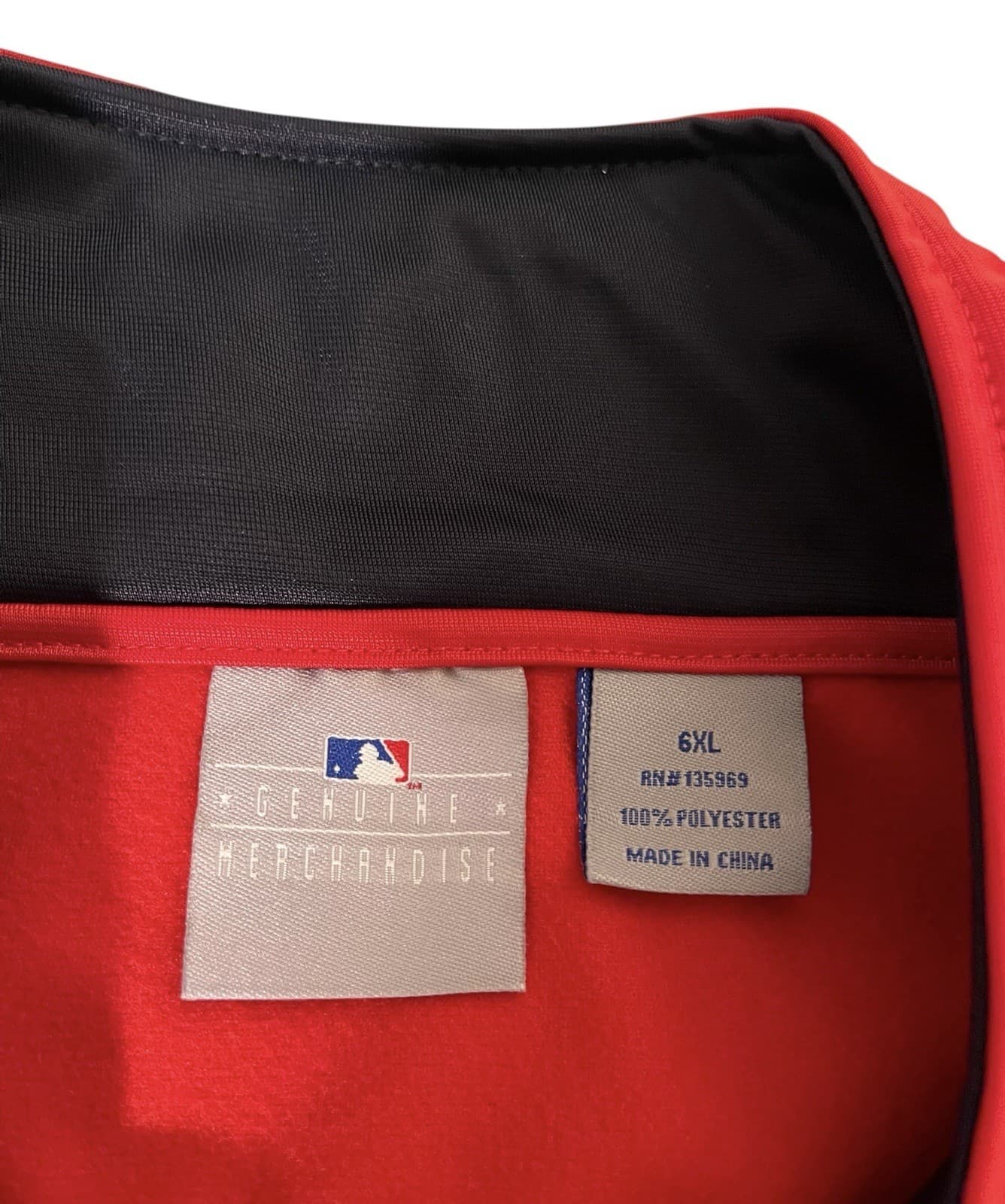 MLB Genuine Merchandise Men's Red Los Angeles Angels Red Logo Jacket Size 6XL - Thumbnail 3
