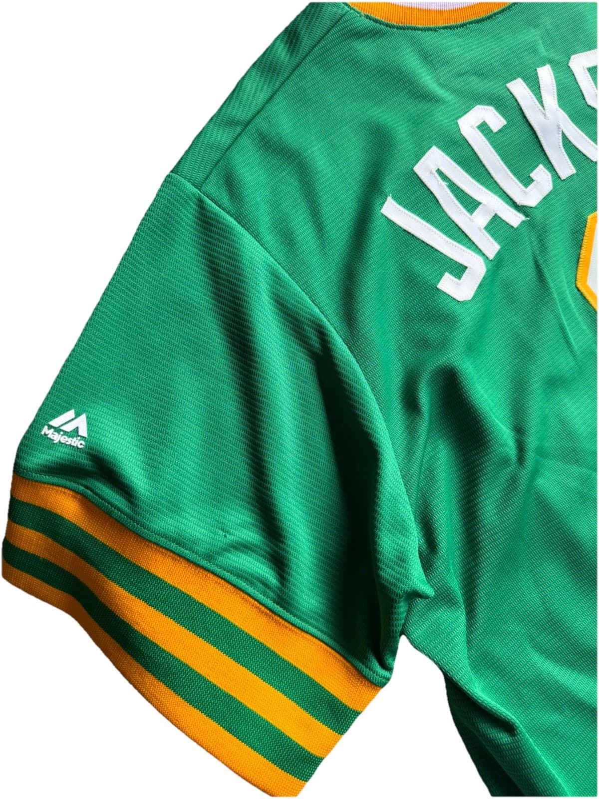 Oakland A’s Reggie Jackson #9 Majestic Cooperstown Collection Jersey Size XL - Thumbnail 9