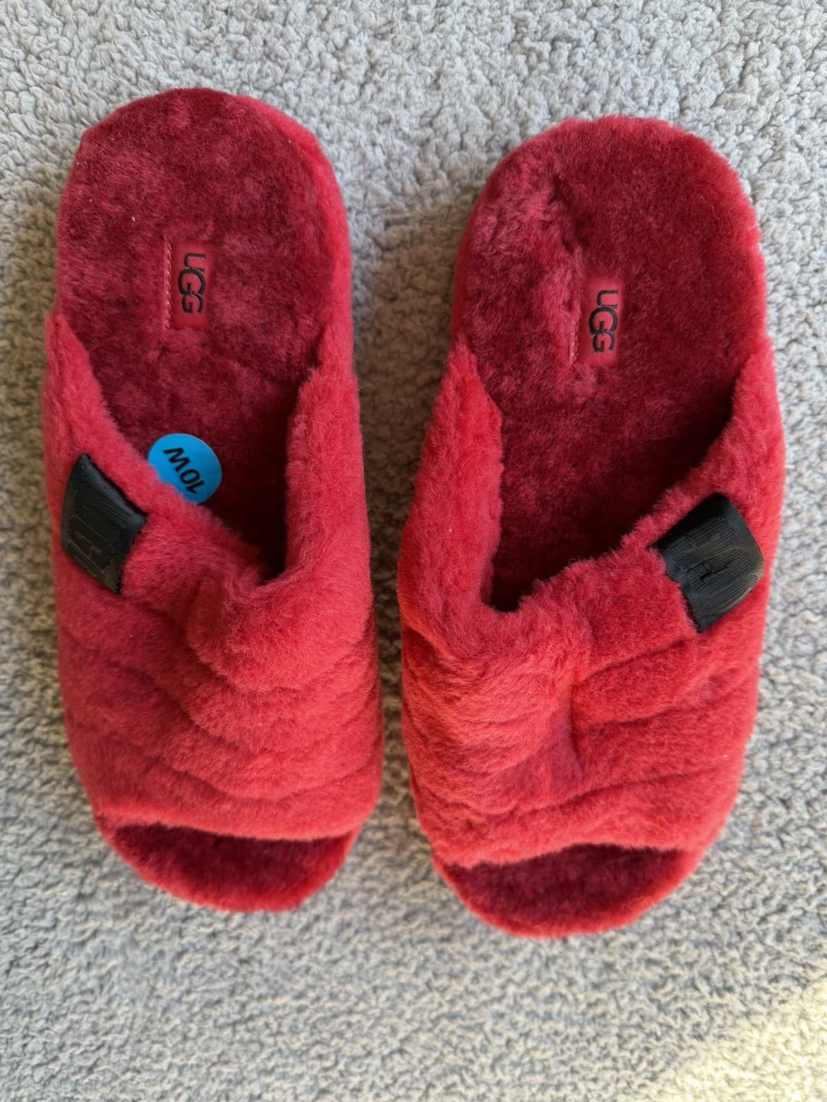 UGG Plush Womens Lamb Slipper Slide Sandals #88276- Ribbon Red - 10W US - Thumbnail 4
