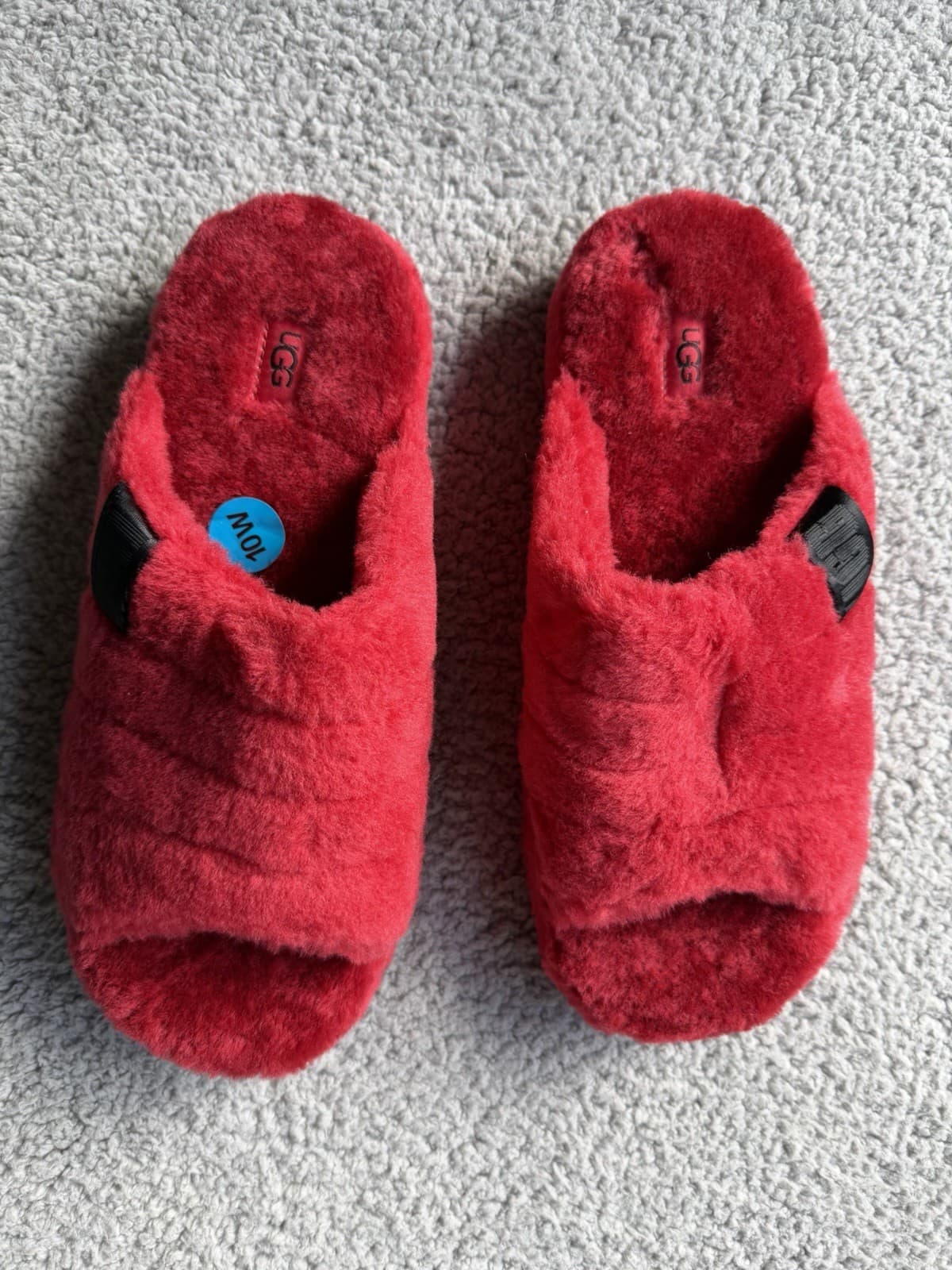UGG Plush Womens Lamb Slipper Slide Sandals #88276- Ribbon Red - 10W US - Thumbnail 3