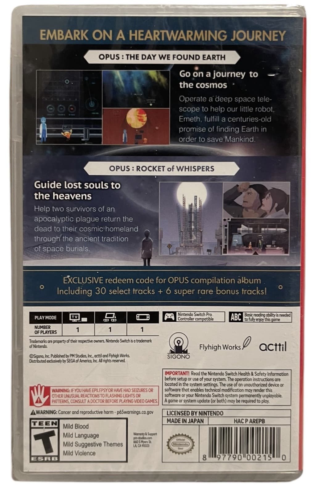 OPUS Collection (Nintendo Switch) Brand New Factory Sealed ESRB NTSC - Thumbnail 3