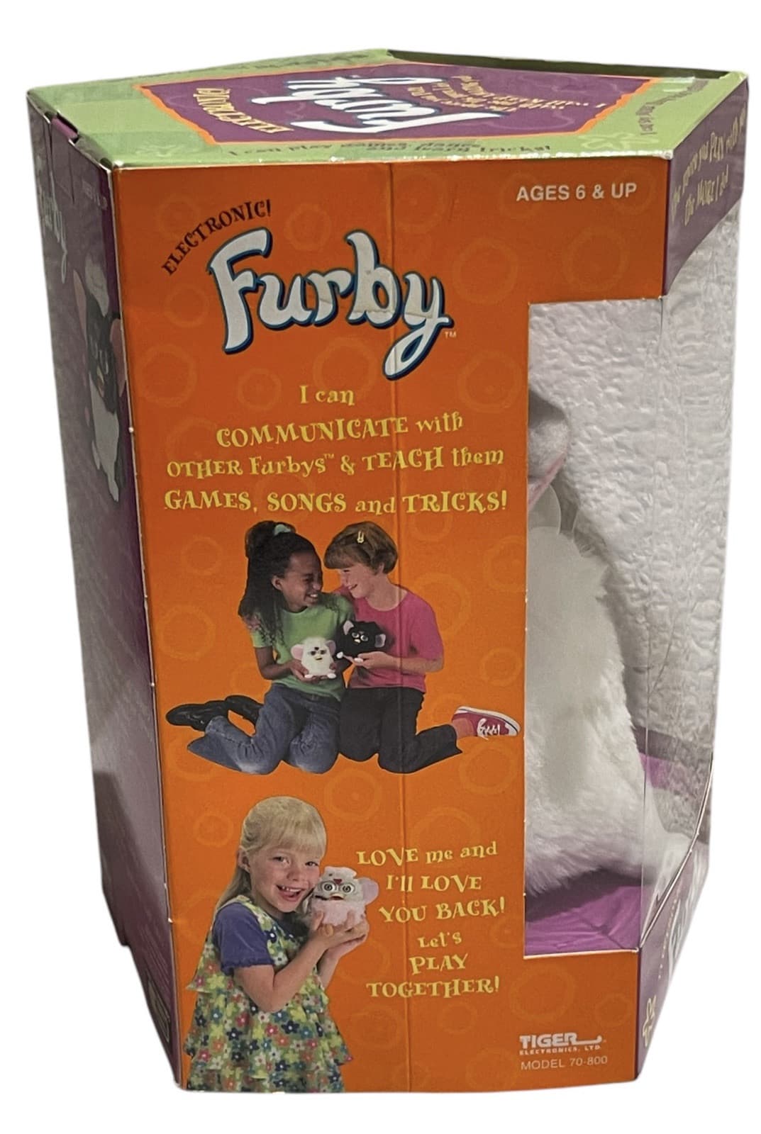 NEW Sealed 1998 Furby SNOWBALL 70-800 White w Pink Ears - Thumbnail 4