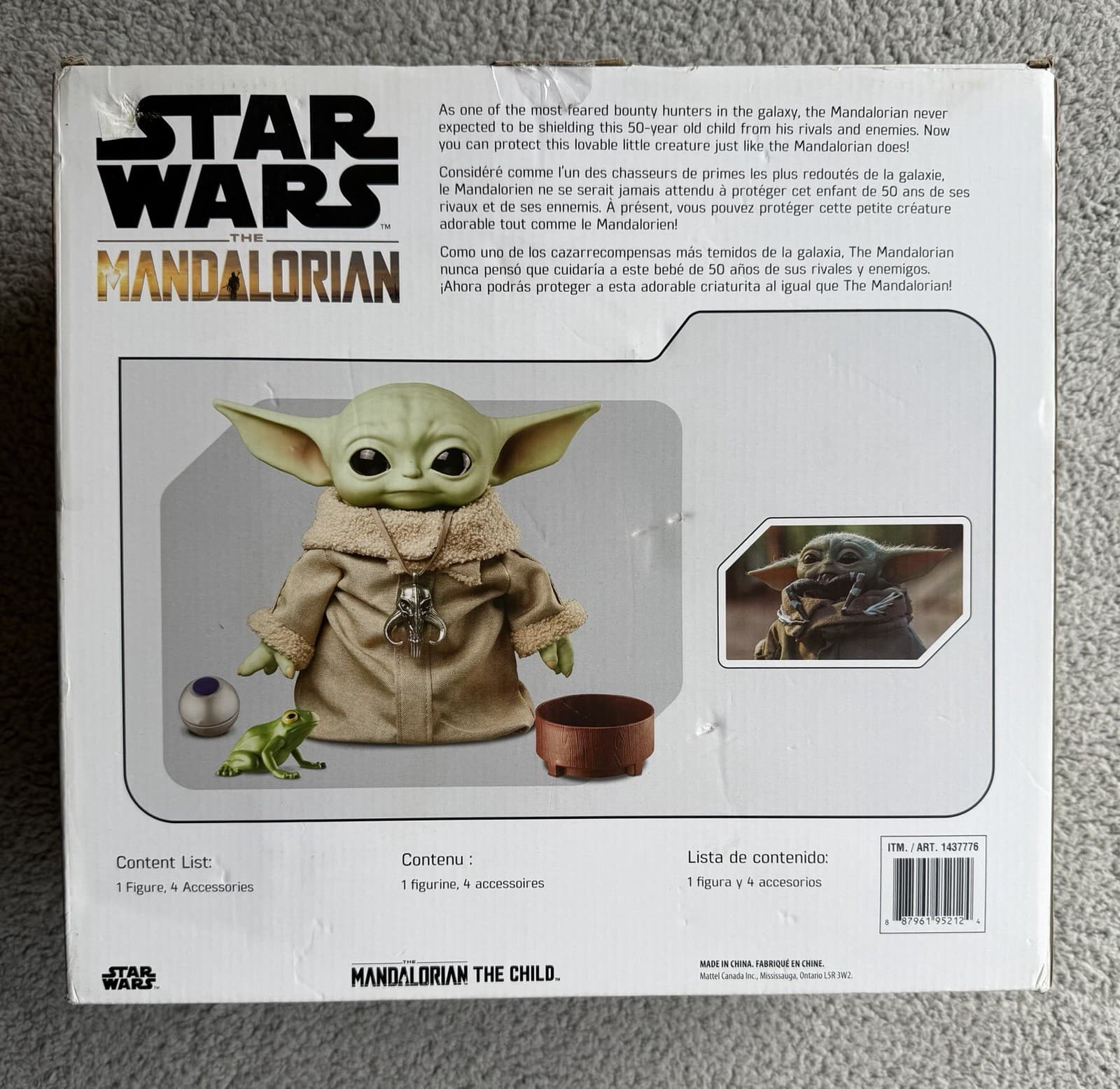 Mattel Star Wars THE MANDALORIAN The Child Baby Yoda Grogu Costco Exclusive NIB - Thumbnail 2