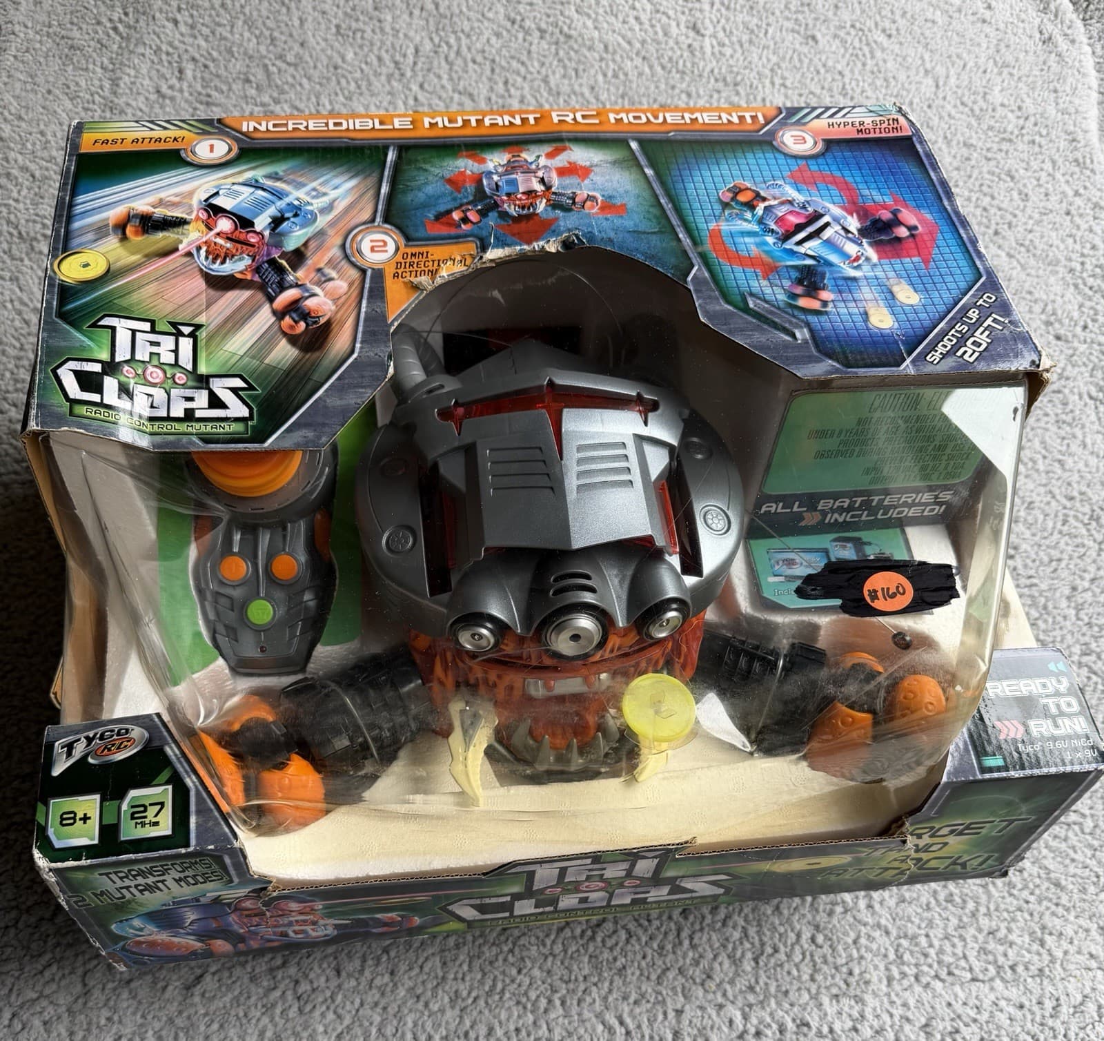 Mattel Tyco Tri Clops Orange Radio Control Mutant Vehicle Transform Toy 2007 - Thumbnail 4