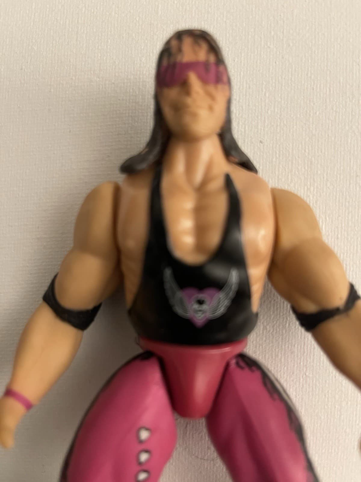 VTG WWF WWE Bret The Hitman Hart Figure 1996 Works Well Nice Condition - Thumbnail 2