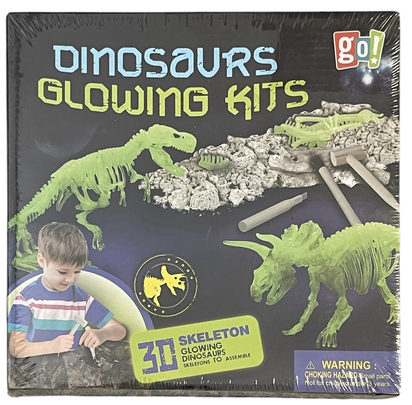 Dinosaurs Glowing Excavation 3D Skeleton Kit New In Factory Sealed Box