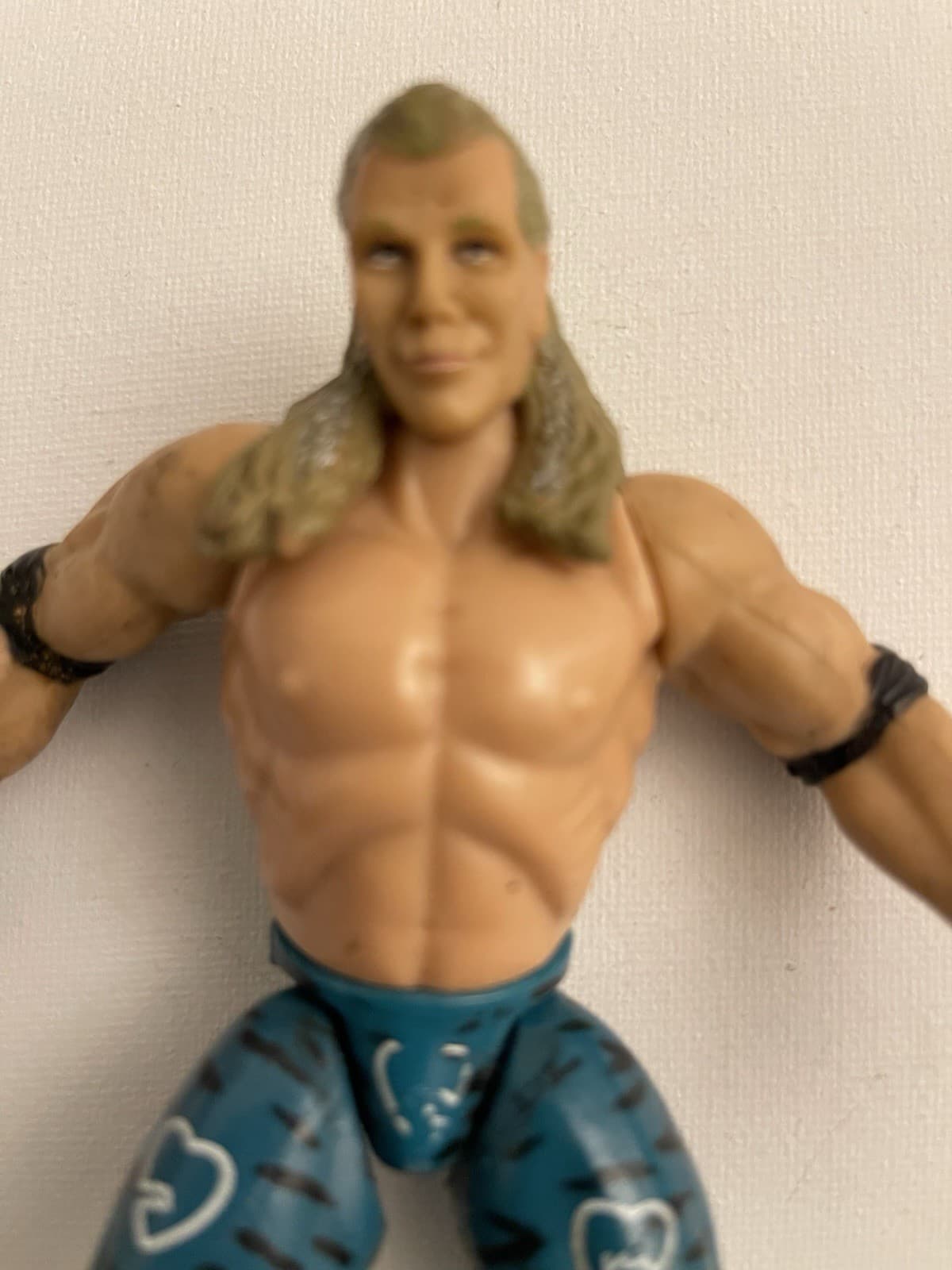 WWF Superstars Series 3 blue Shawn Michaels Jakks Action Figure 1996 - Thumbnail 2