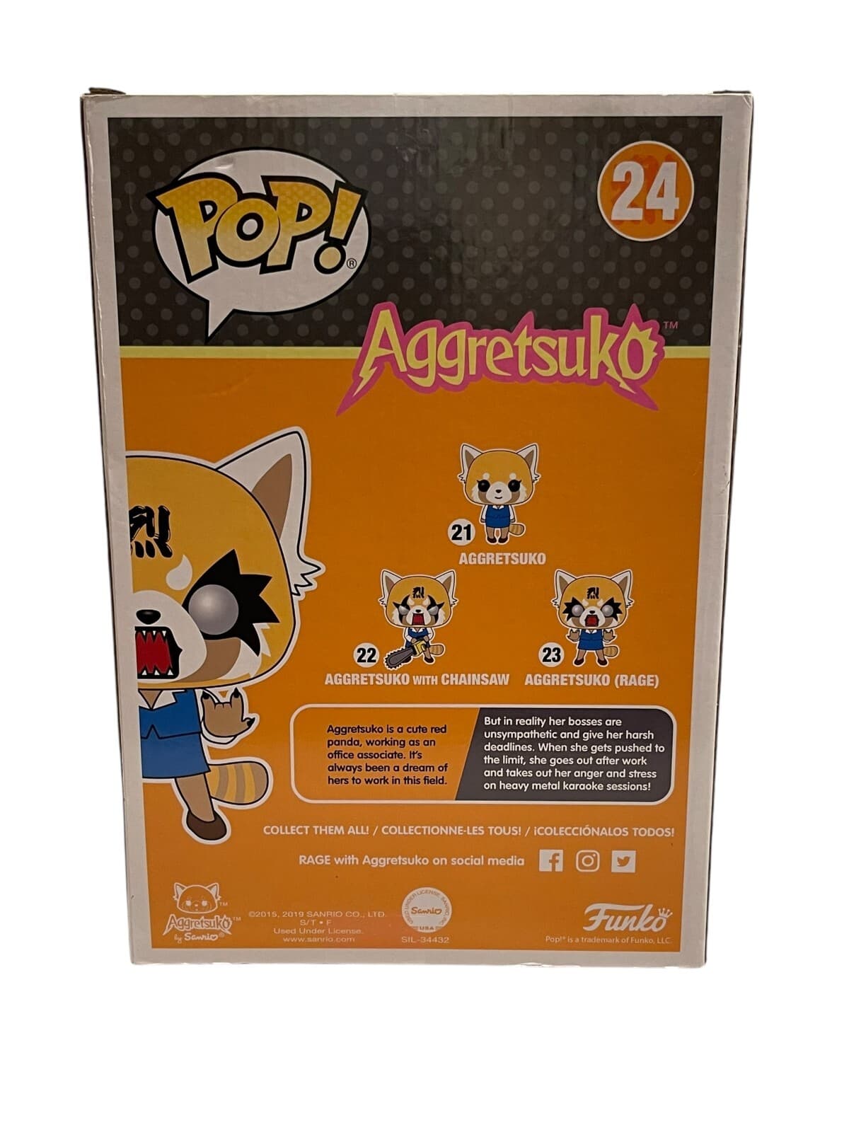 Funko Pop Vinyl Figure Jumbo 10 in Aggretsuko by Sanrio (Rage) #24 - Thumbnail 3