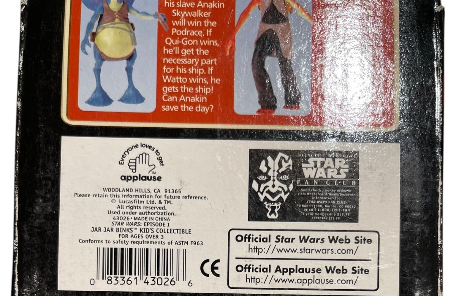 Star Wars Episode 1 Jar Jar Binks Kids Collection Action Figure 43026 - Thumbnail 3
