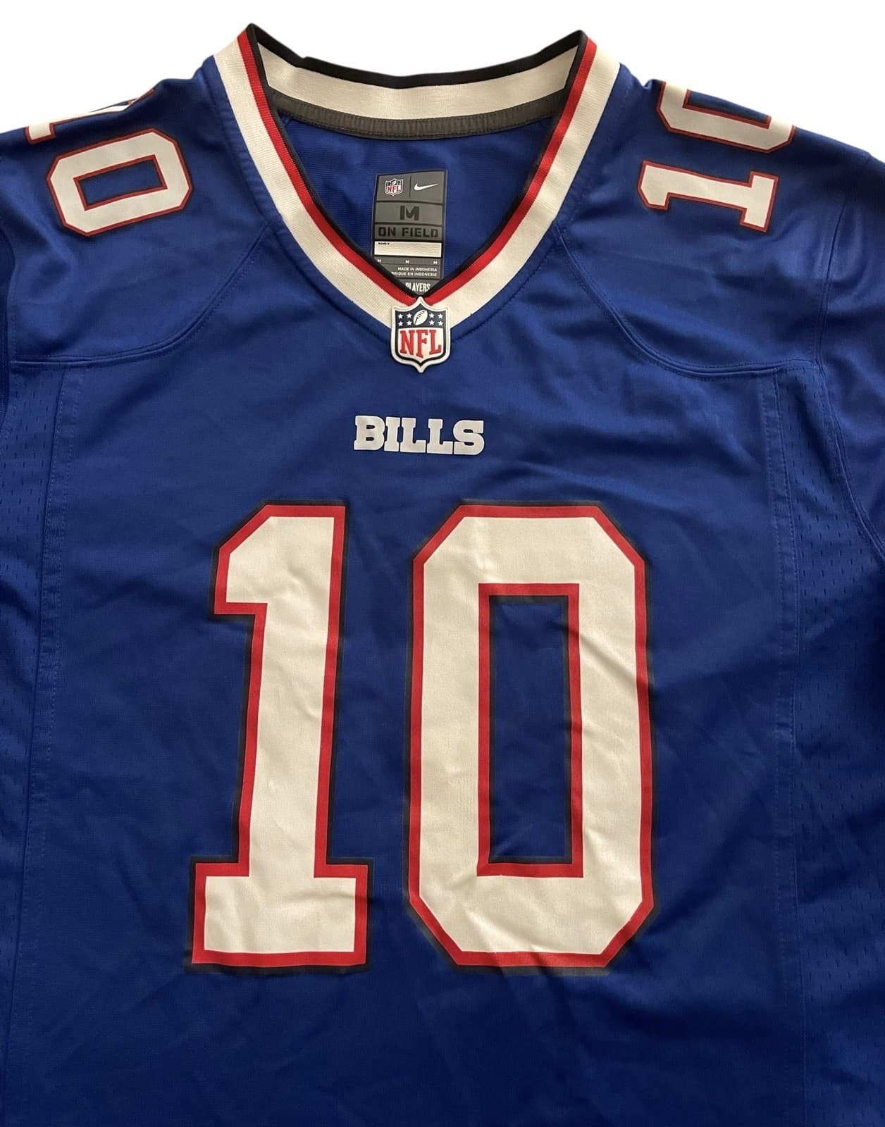 Buffalo Bills Mitchell Trubisky #10 Nike Men's Blue On-Field NFL Game Jersey M - Thumbnail 2