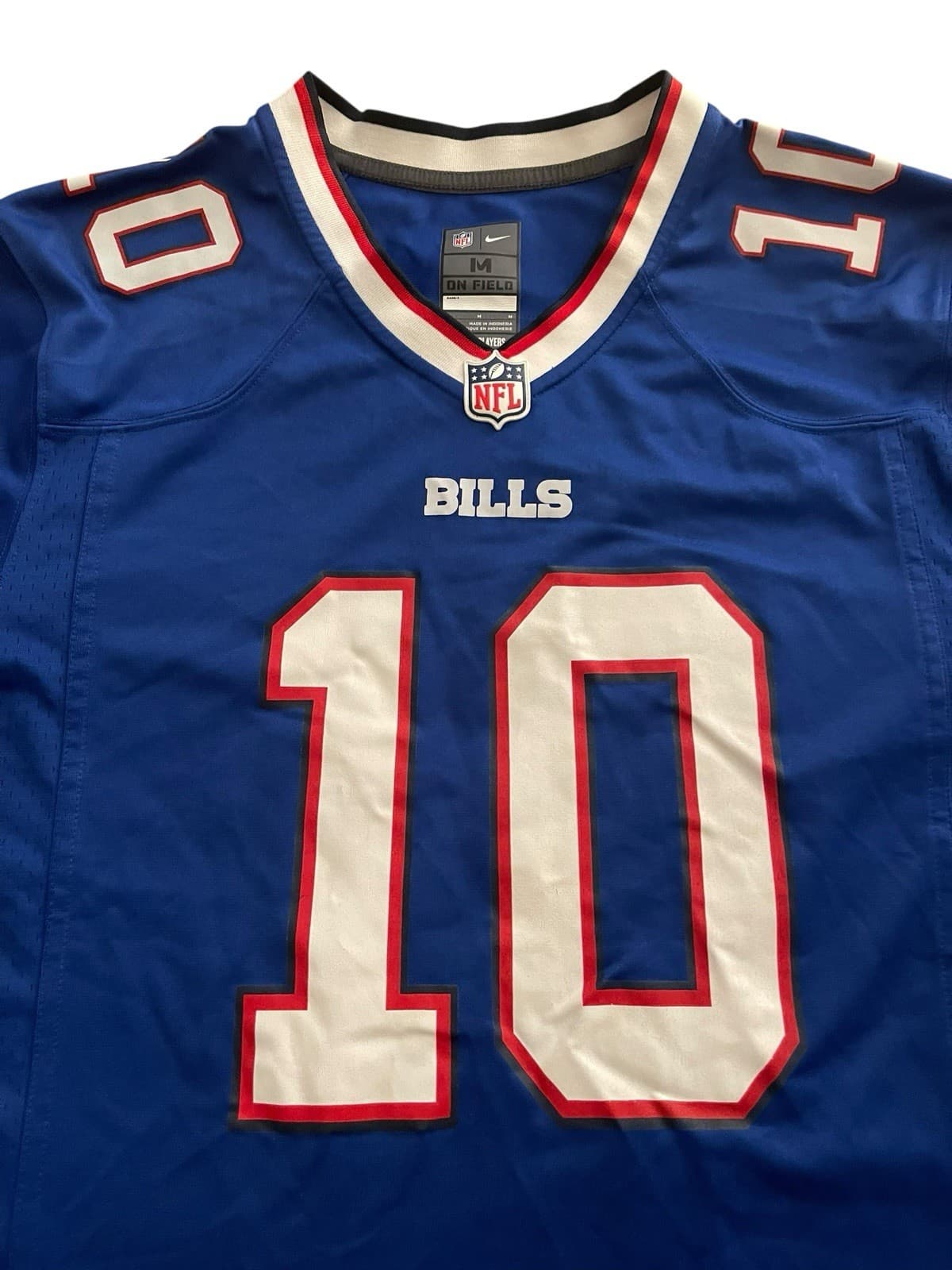 Buffalo Bills Mitchell Trubisky #10 Nike Men's Blue On-Field NFL Game Jersey M - Thumbnail 5