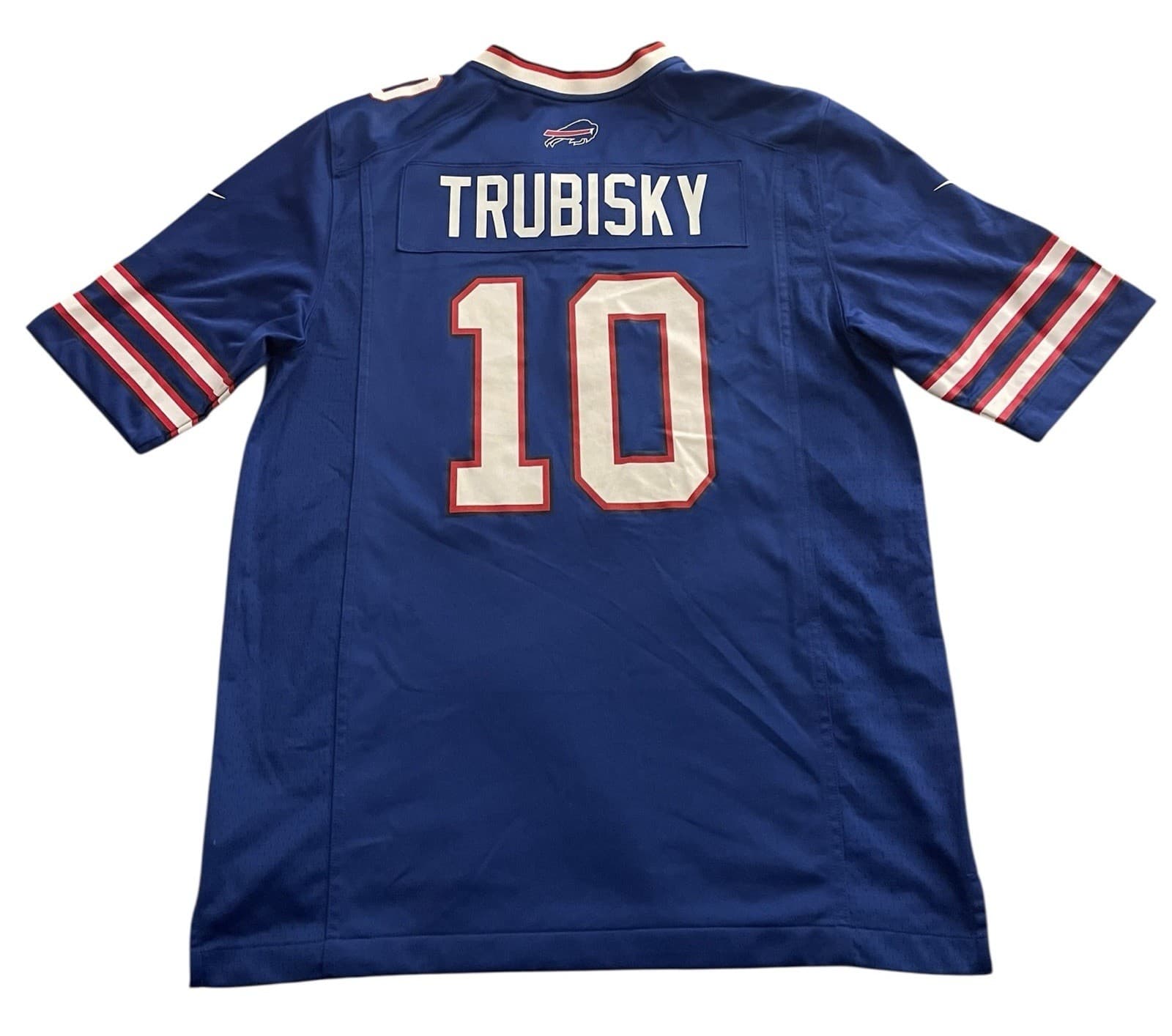Buffalo Bills Mitchell Trubisky #10 Nike Men's Blue On-Field NFL Game Jersey M - Thumbnail 7