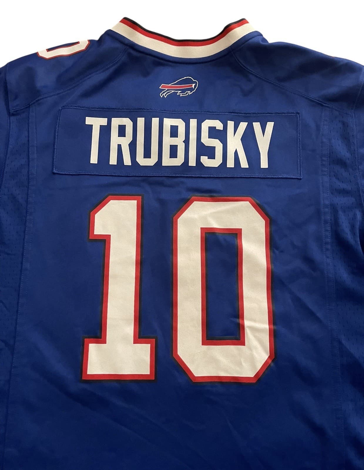 Buffalo Bills Mitchell Trubisky #10 Nike Men's Blue On-Field NFL Game Jersey M - Thumbnail 8