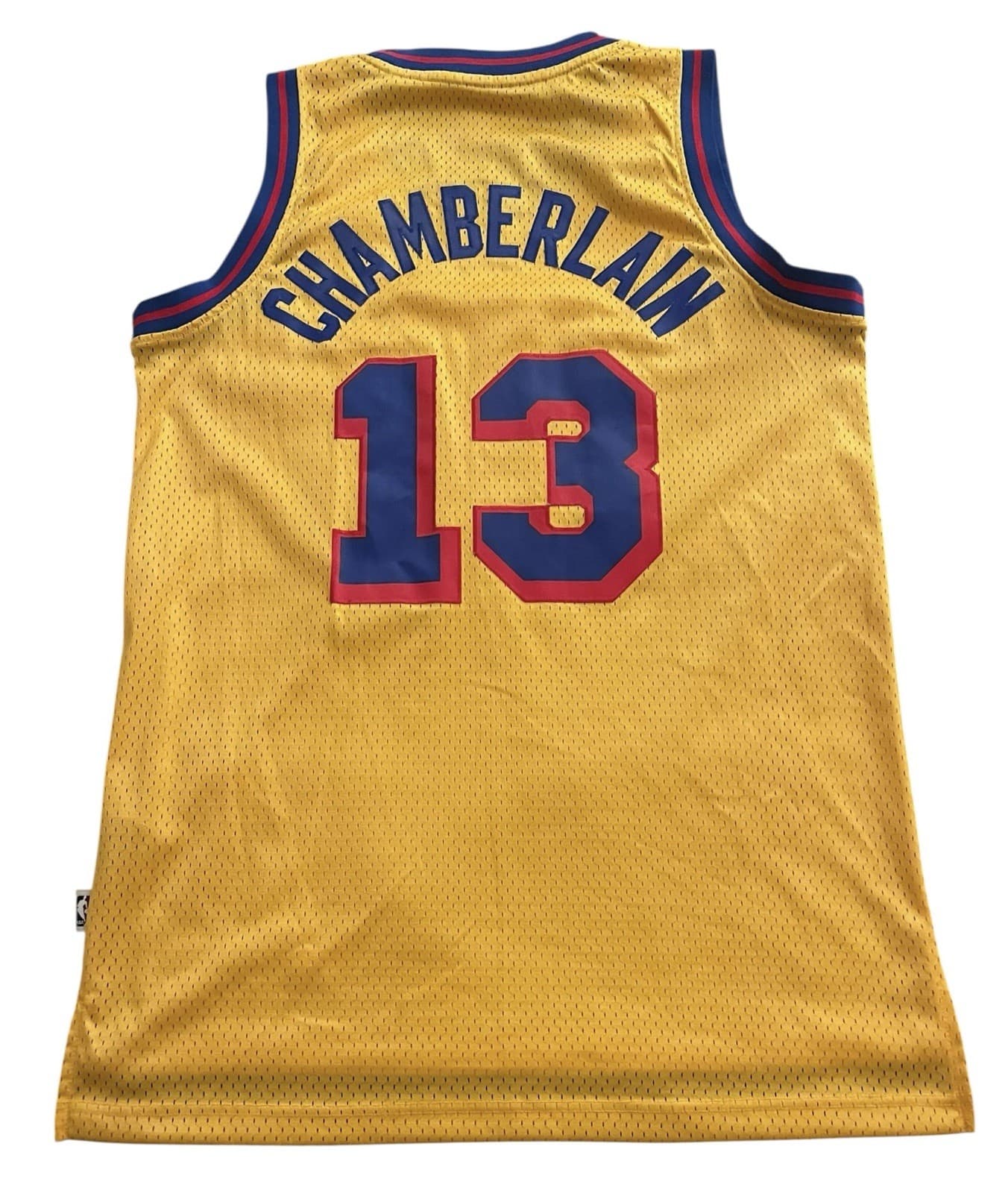 Wilt Chamberlain San Francisco Warriors Embroidered Gold Adidas Jersey Mens M - Thumbnail 6