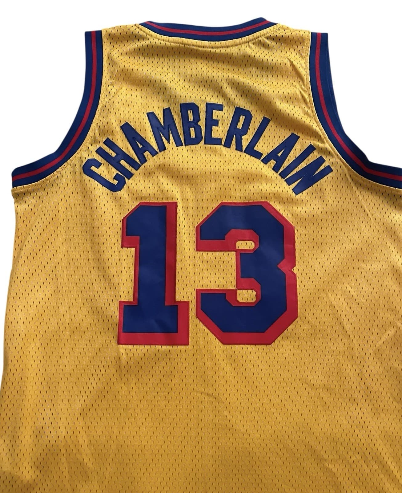 Wilt Chamberlain San Francisco Warriors Embroidered Gold Adidas Jersey Mens M - Thumbnail 7