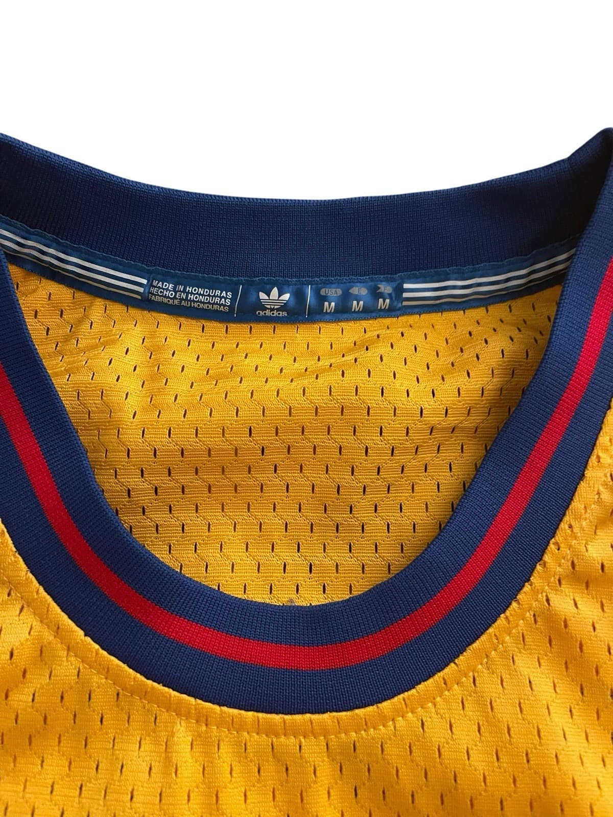 Wilt Chamberlain San Francisco Warriors Embroidered Gold Adidas Jersey Mens M - Thumbnail 3