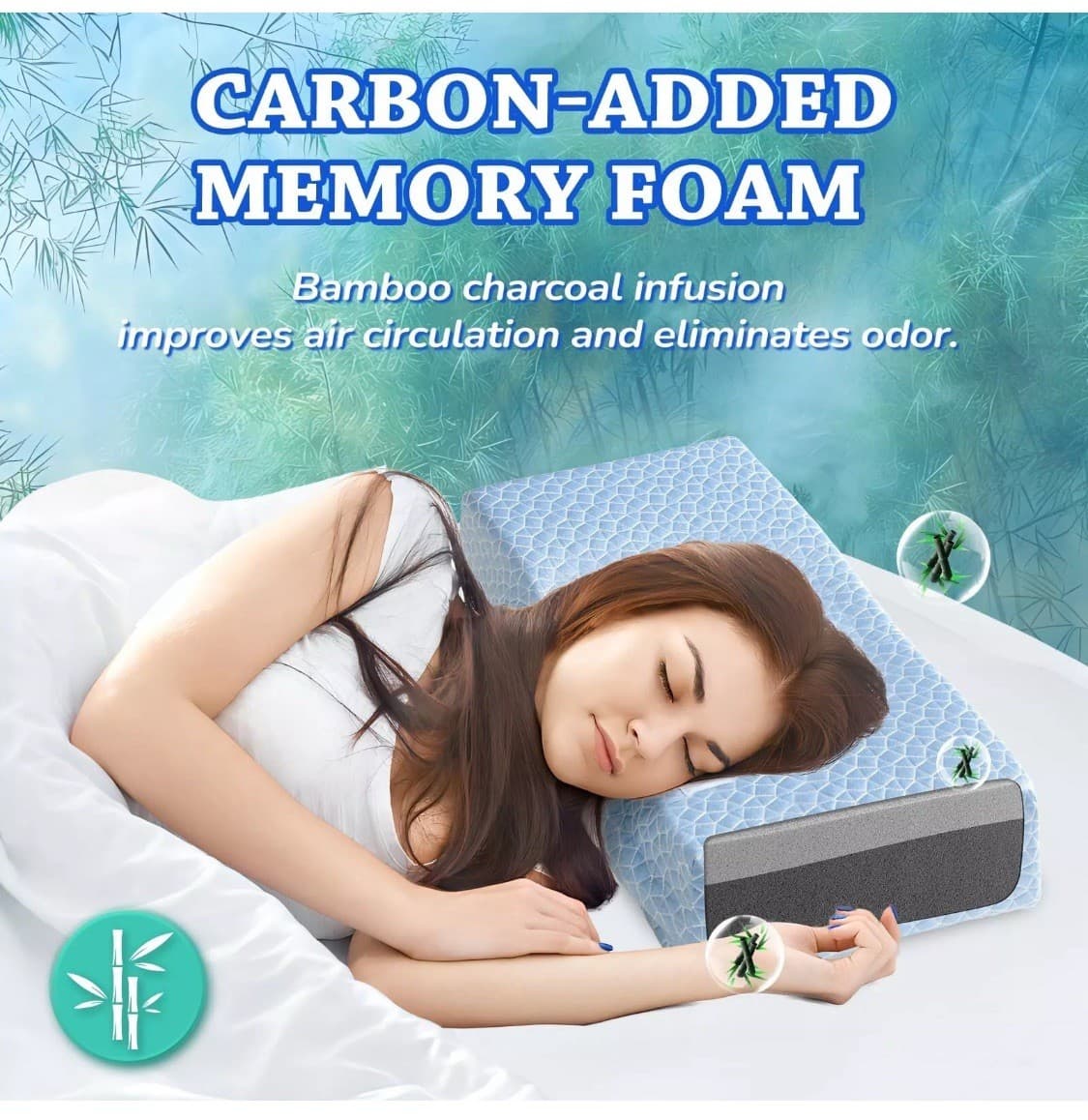 HARBOREST Cooling Cube Pillow - Side Sleeper Pillow for Neck and Shoulder Pai... - Thumbnail 3