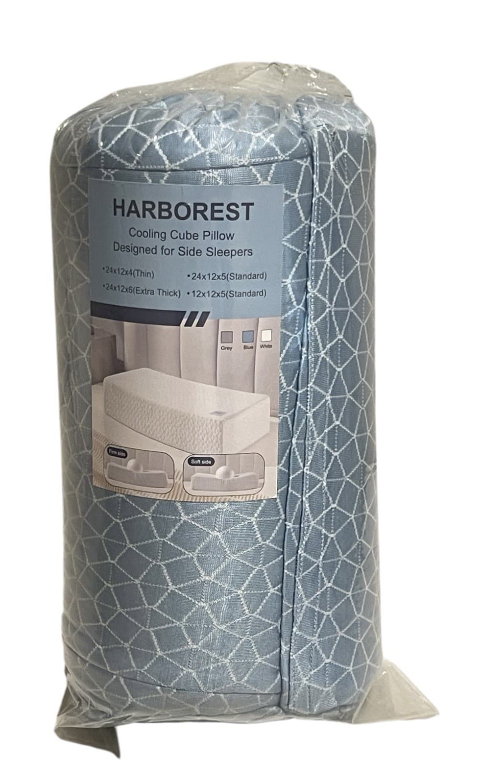 HARBOREST Cooling Cube Pillow - Side Sleeper Pillow for Neck and Shoulder Pai... - Thumbnail 8