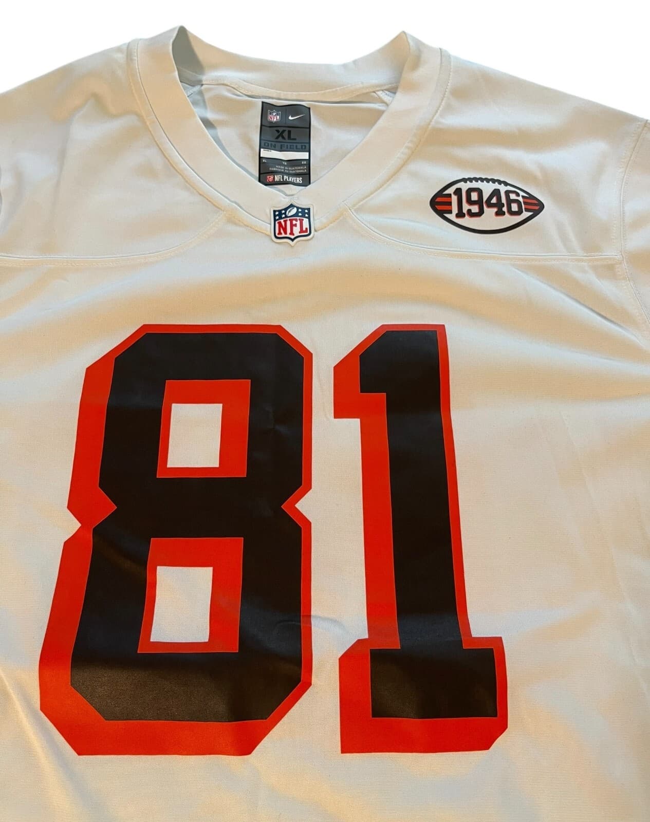 Nike NFL Cleveland Browns White Austin Hooper #81 On-Field Jersey Size XL NWT - Thumbnail 4