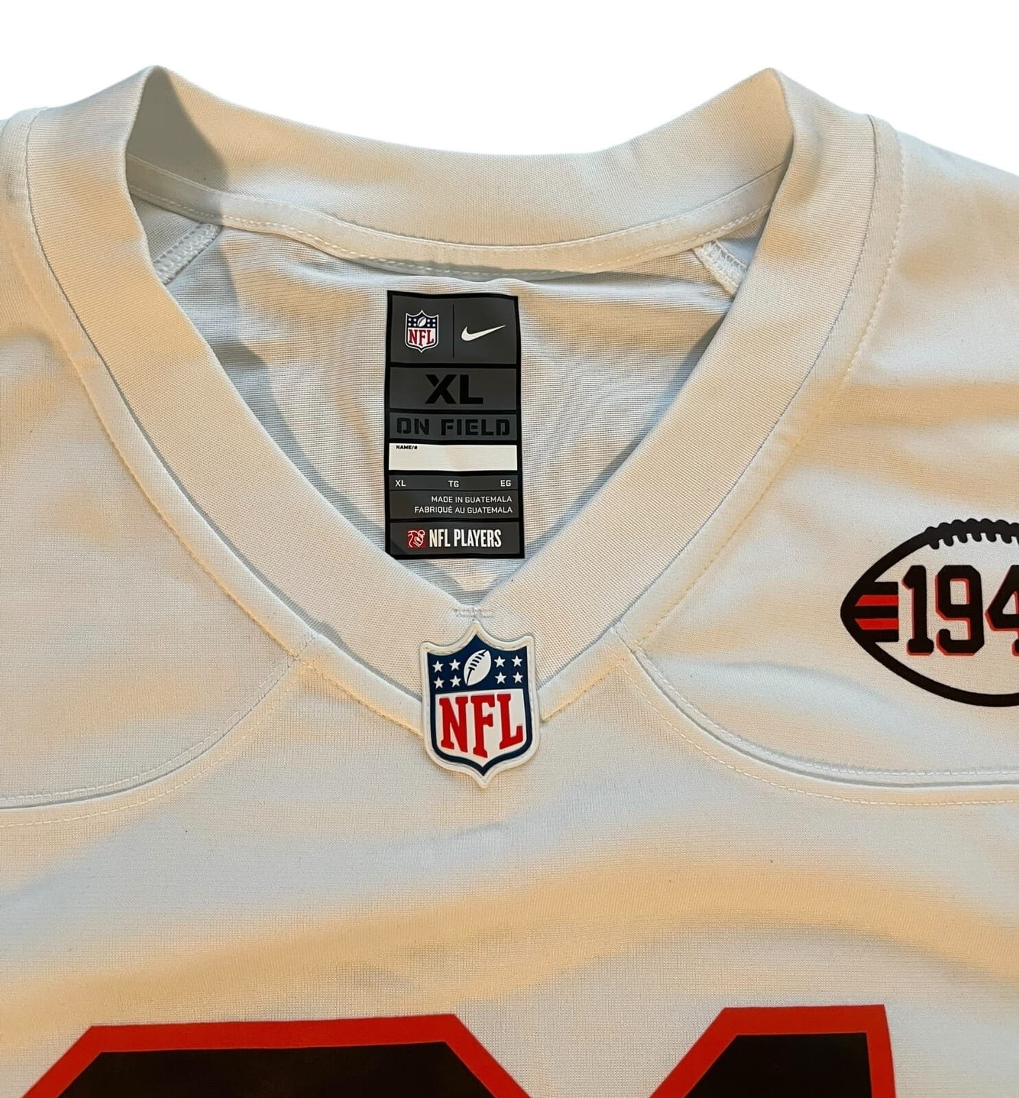 Nike NFL Cleveland Browns White Austin Hooper #81 On-Field Jersey Size XL NWT - Thumbnail 3