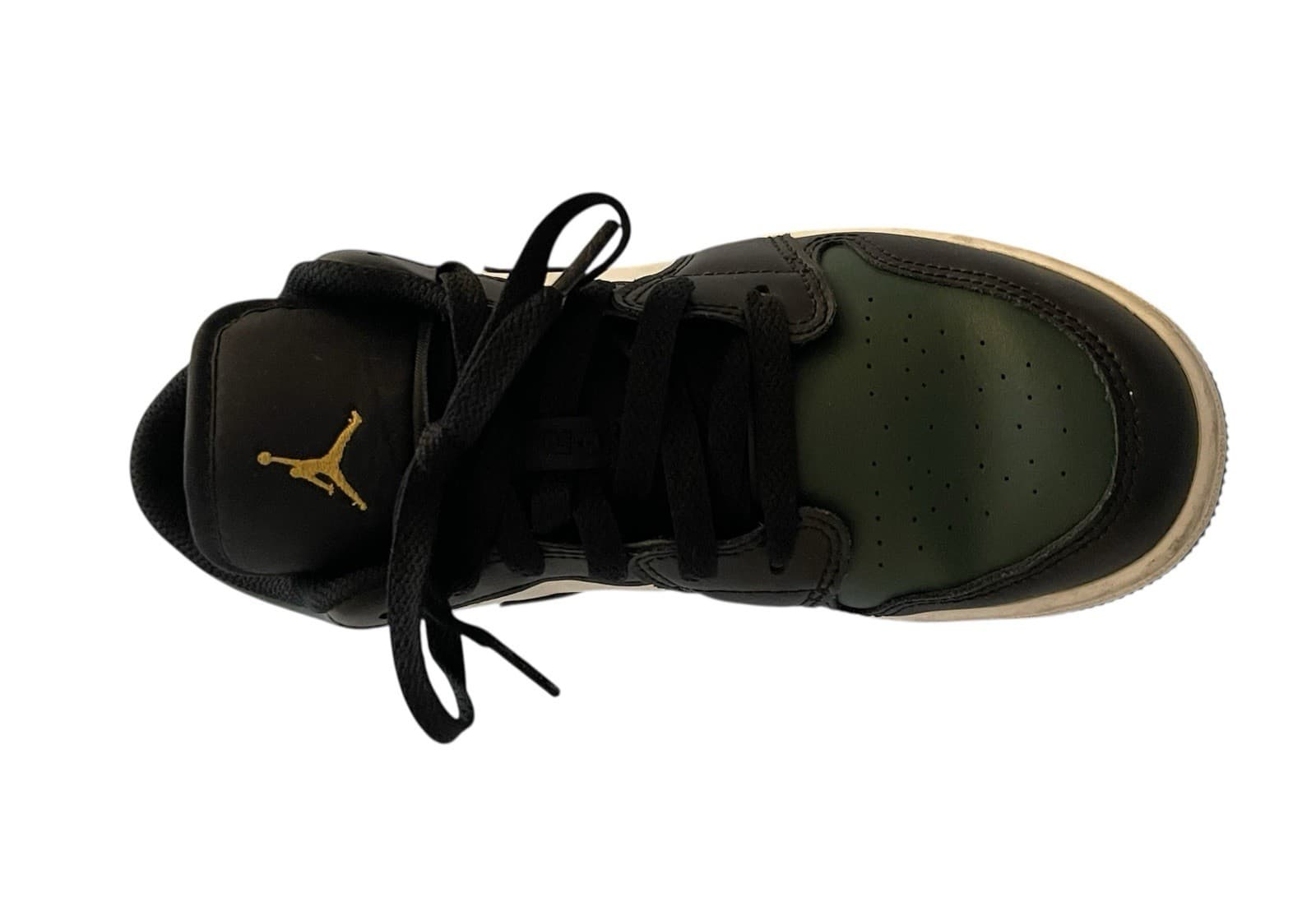 Jordan 1 Low Green Toe GS Youth 5Y 553560-371 Sneakers Nike Air (Left Only) - Thumbnail 5