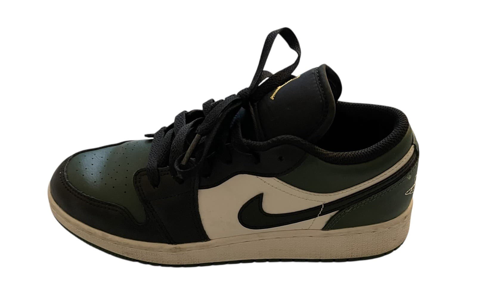 Jordan 1 Low Green Toe GS Youth 5Y 553560-371 Sneakers Nike Air (Left Only) - Thumbnail 2