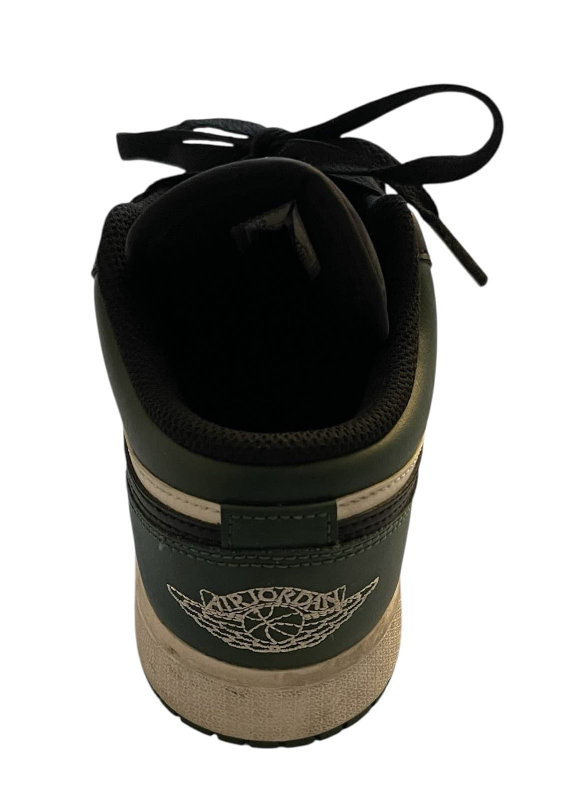 Jordan 1 Low Green Toe GS Youth 5Y 553560-371 Sneakers Nike Air (Left Only) - Thumbnail 4