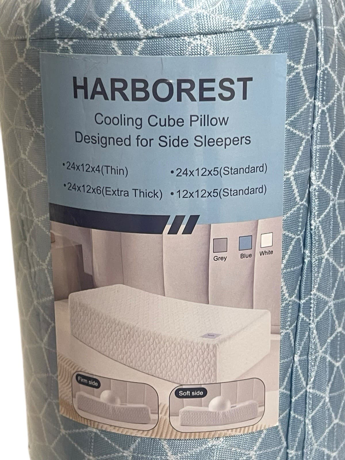 HARBOREST Cooling Cube Pillow - Side Sleeper Pillow for Neck and Shoulder Pai... - Thumbnail 9