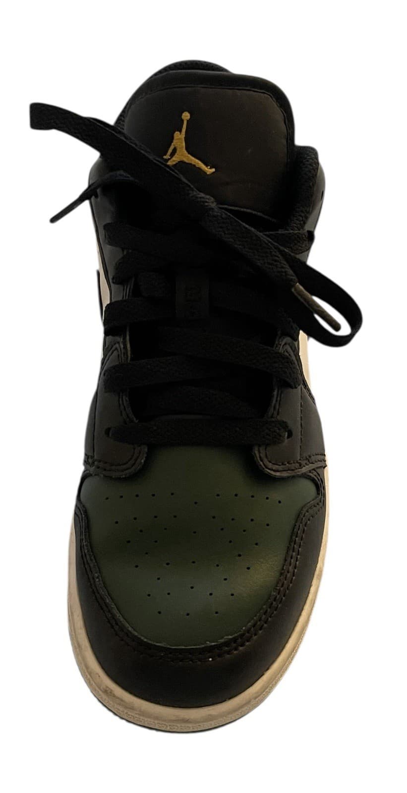 Jordan 1 Low Green Toe GS Youth 5Y 553560-371 Sneakers Nike Air (Left Only) - Thumbnail 3