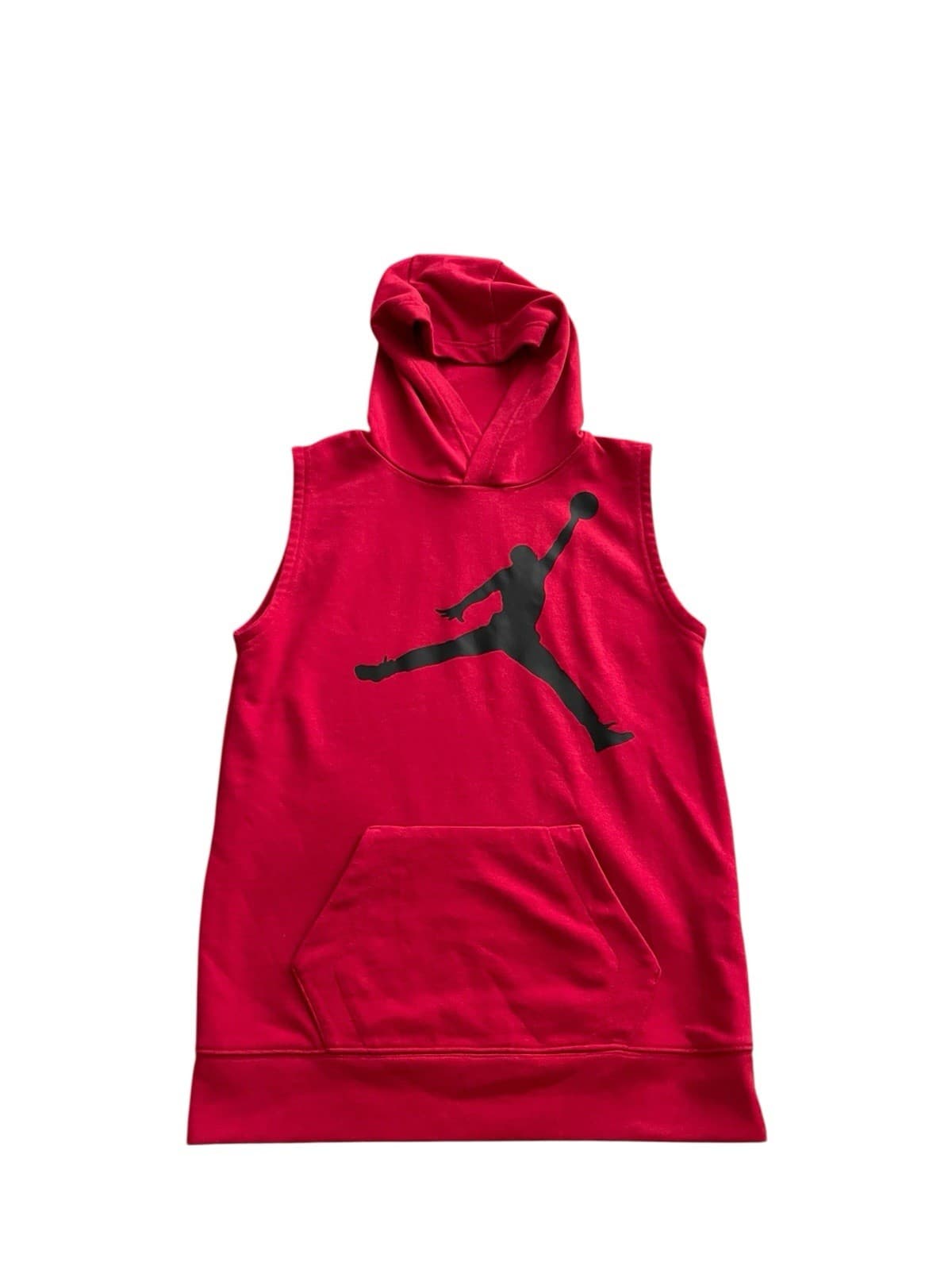 Jordan Hoodie Jumpman Red Sleeveless Sweatshirt Boys Youth Large 12-13 Yrs - Thumbnail 2