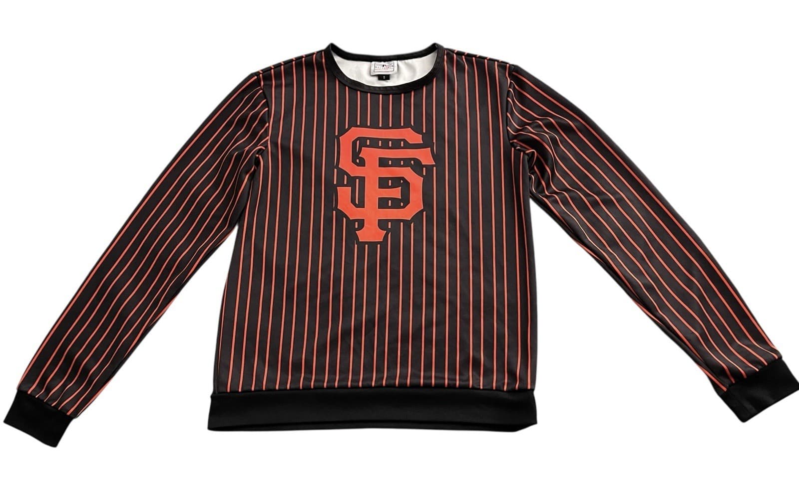 MLB San Francisco Giants PinStripe Crew Neck Long Sleeve Pullover Shirt Size S - Thumbnail 4