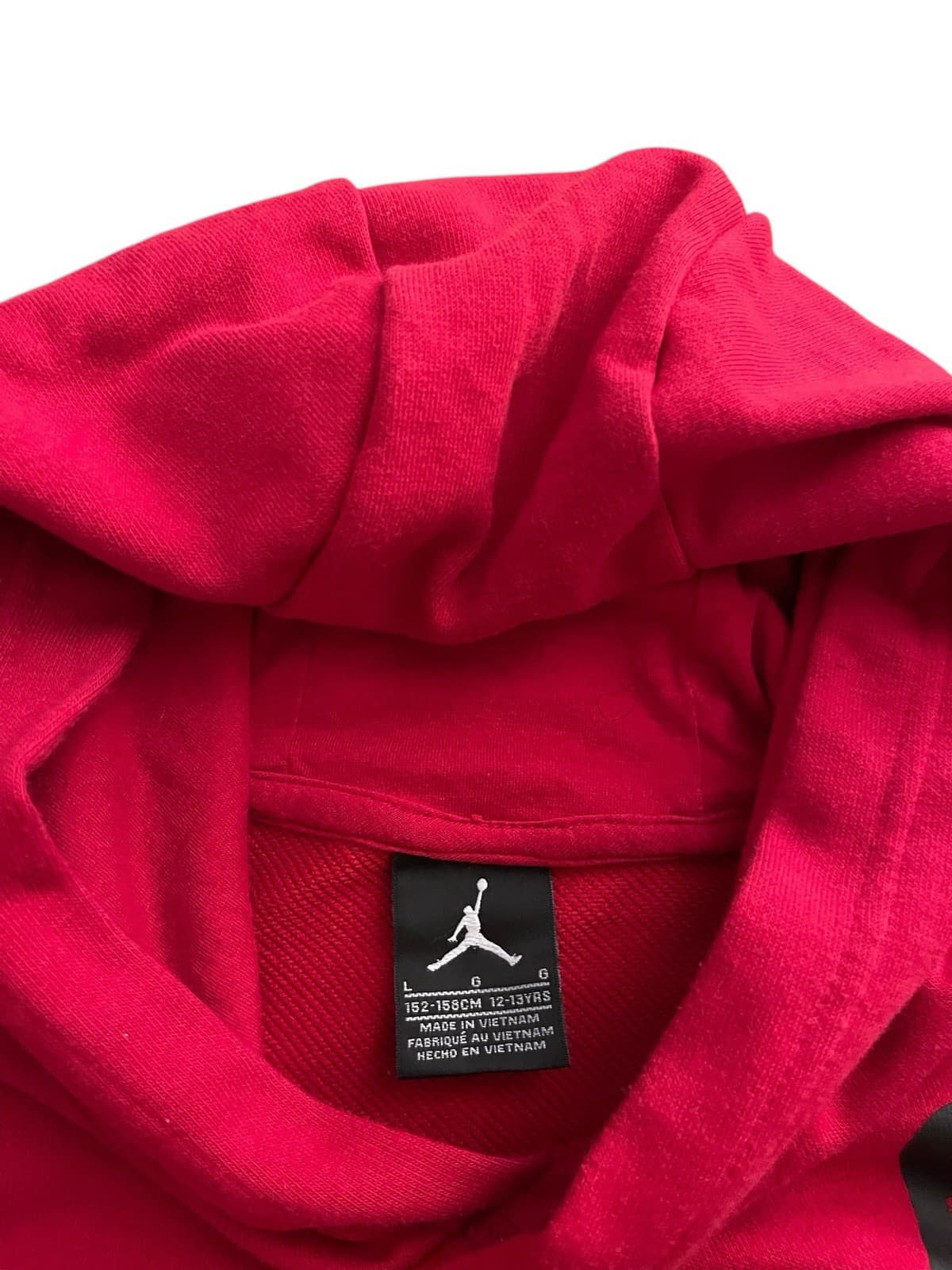 Jordan Hoodie Jumpman Red Sleeveless Sweatshirt Boys Youth Large 12-13 Yrs - Thumbnail 4