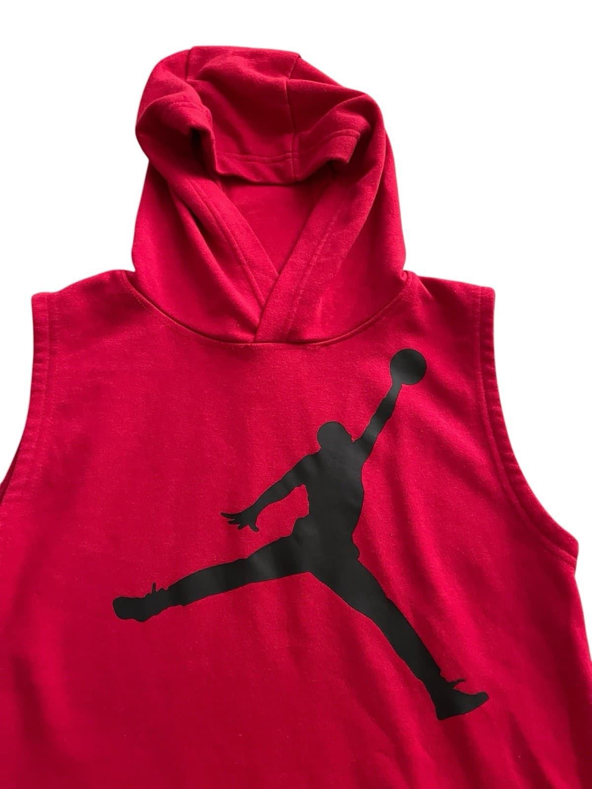 Jordan Hoodie Jumpman Red Sleeveless Sweatshirt Boys Youth Large 12-13 Yrs - Thumbnail 3