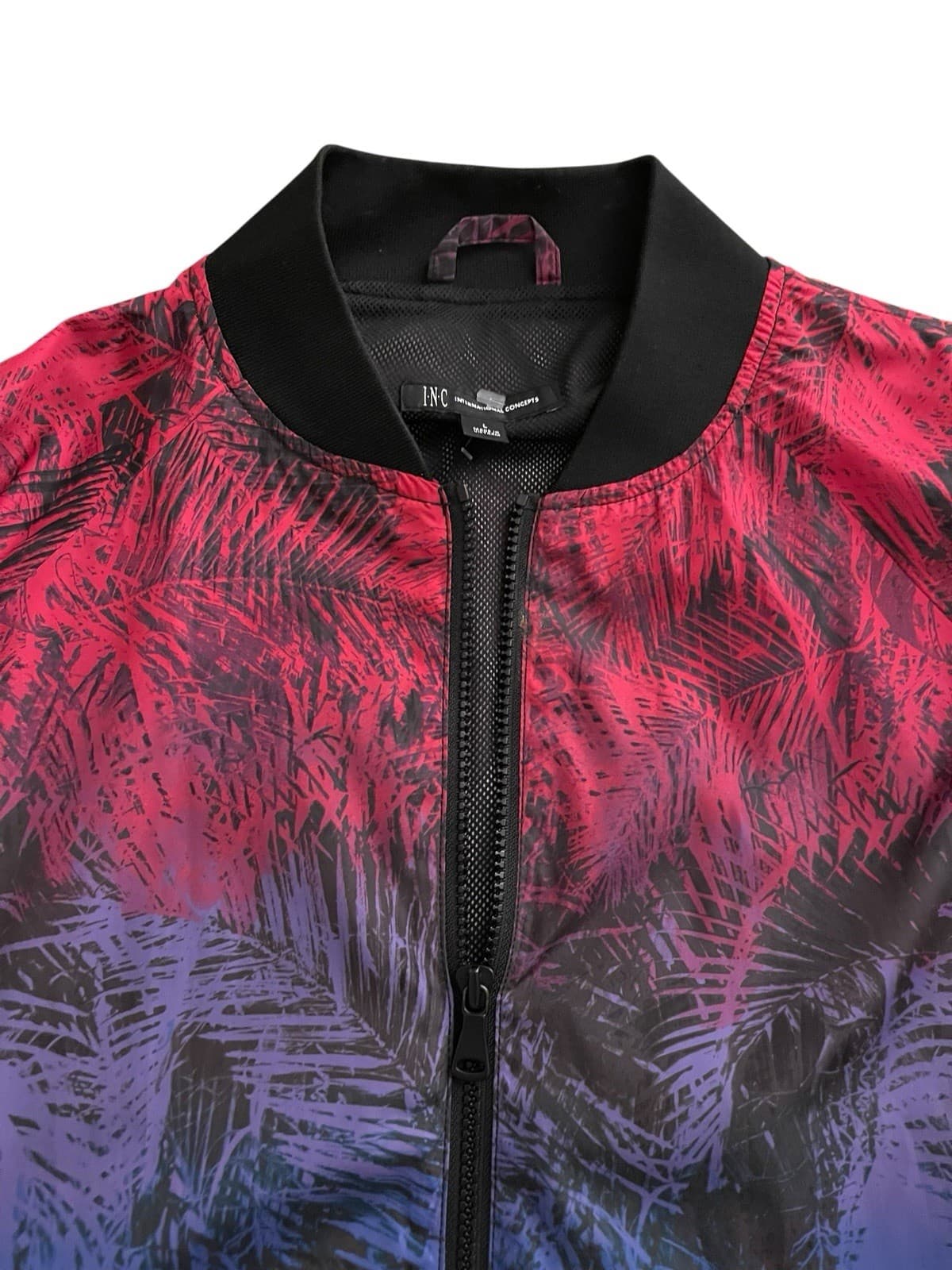 I.N.C. INTERNATIONAL CONCEPTS Men's Front Zip Windbreaker Varsity Jacket Size L - Thumbnail 3