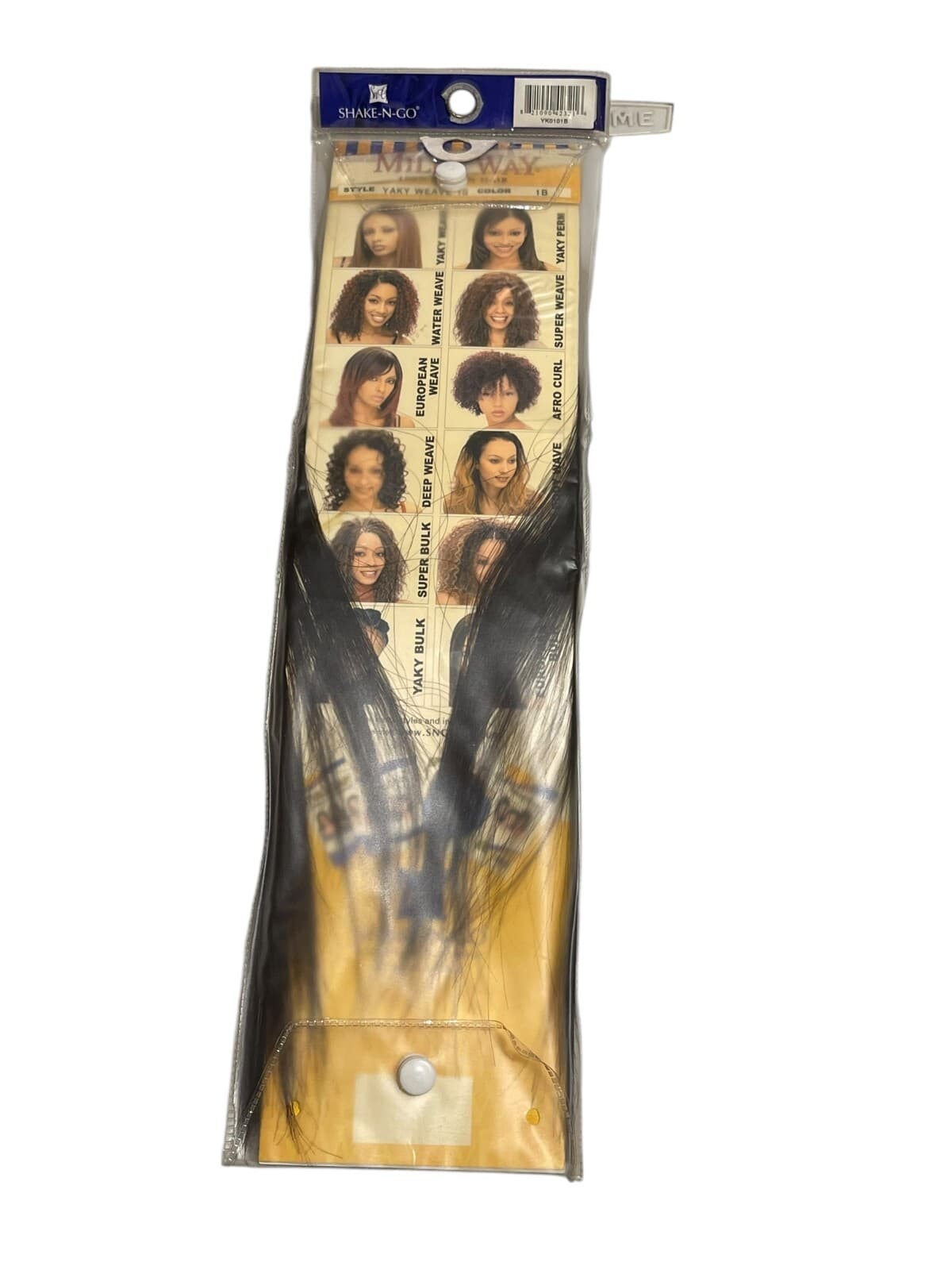 Shake N Go Milkyway 14" 100% Human Hair Yaky WEAVE #1B - Thumbnail 2
