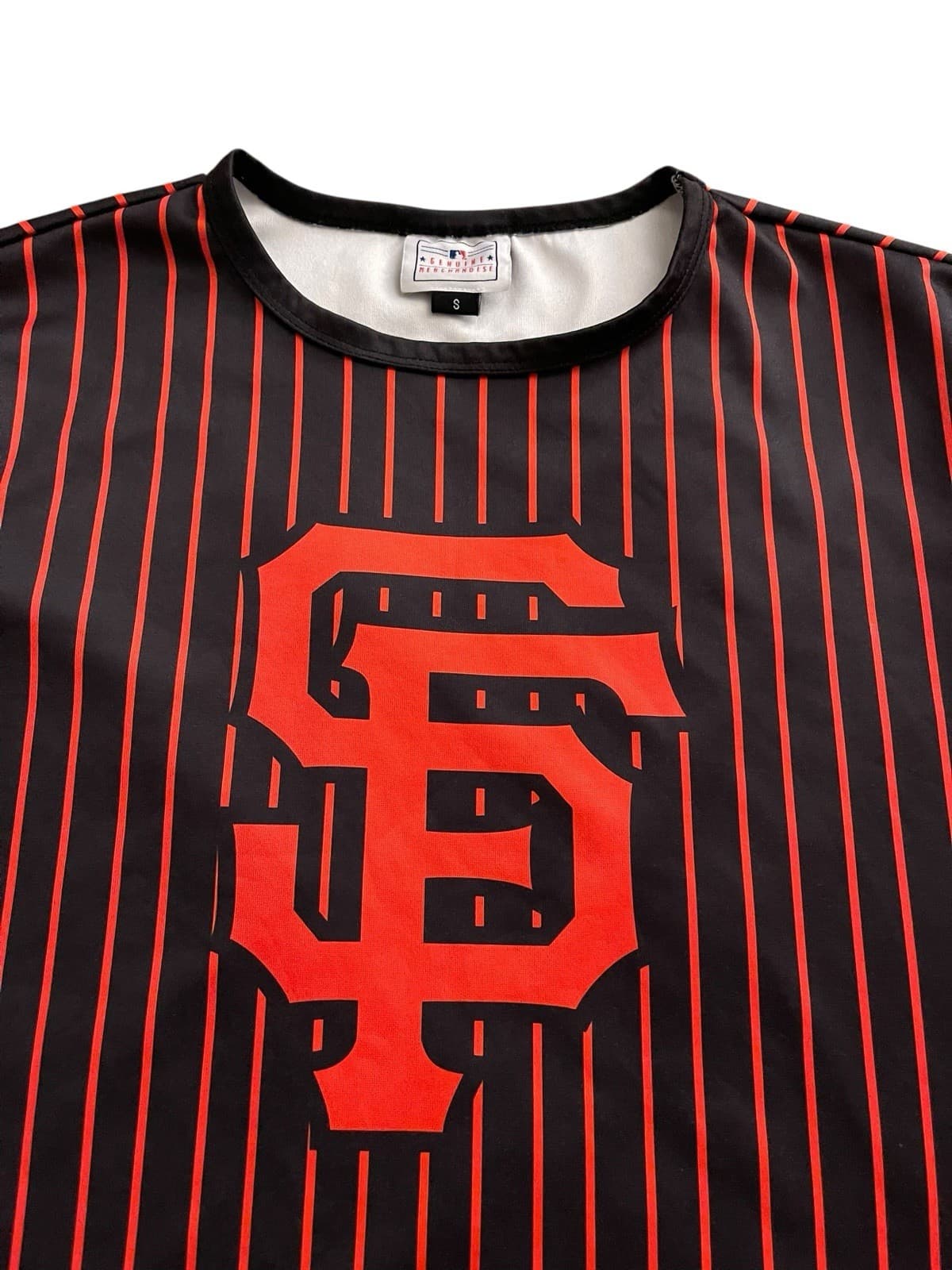 MLB San Francisco Giants PinStripe Crew Neck Long Sleeve Pullover Shirt Size S - Thumbnail 5