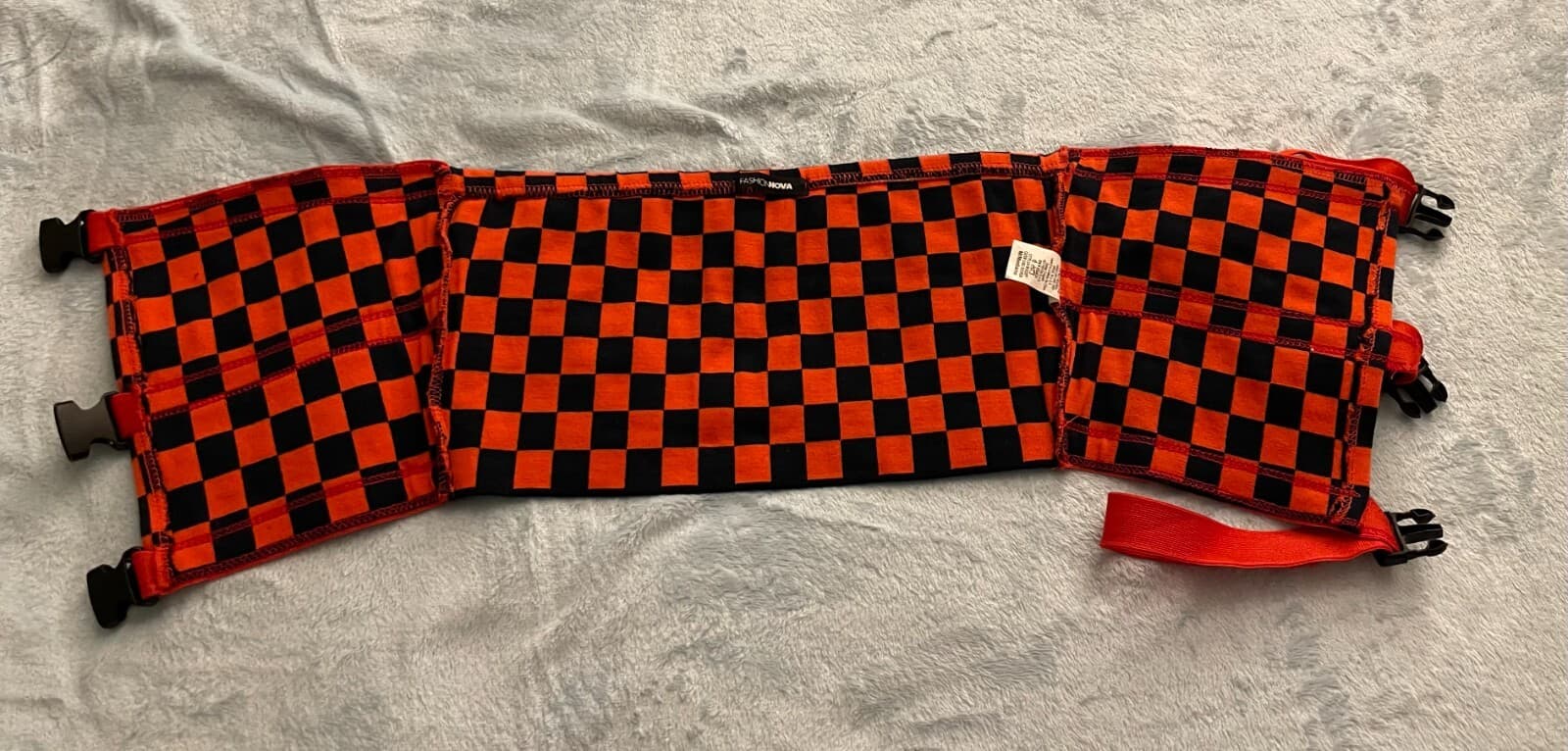 Fashion Nova Women's Red & Black Comfy Plaid Halter Top Size Medium - Thumbnail 3