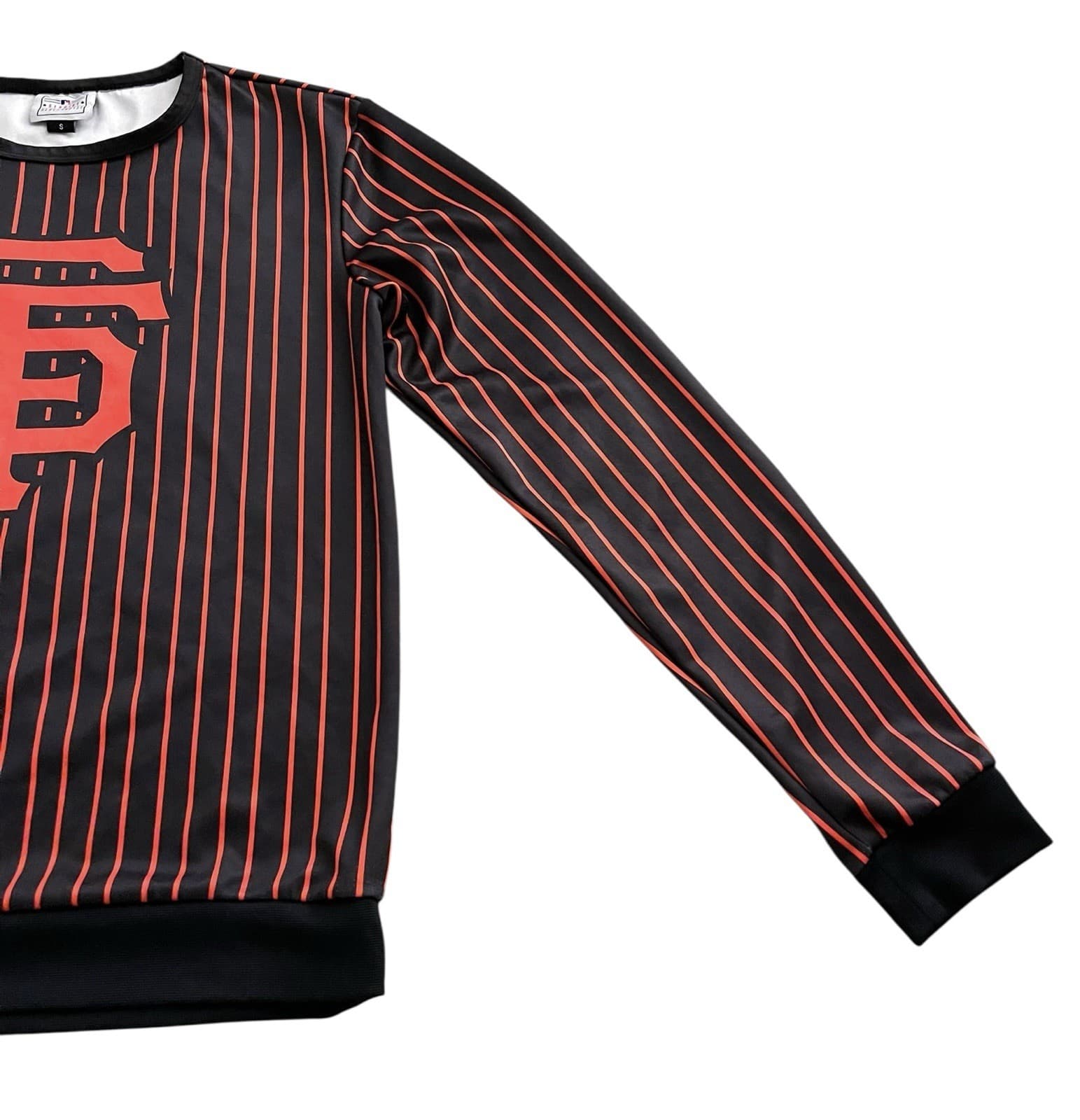 MLB San Francisco Giants PinStripe Crew Neck Long Sleeve Pullover Shirt Size S - Thumbnail 7