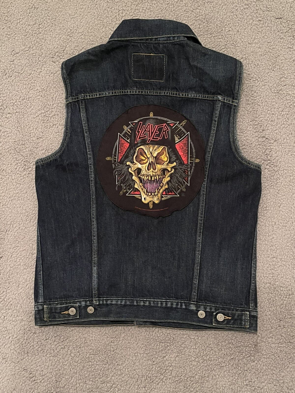 Vintage Levi’s Denim Vest Iron maiden Killers 80s 90s Y2k Heavy metal Rocker Roc - Thumbnail 9