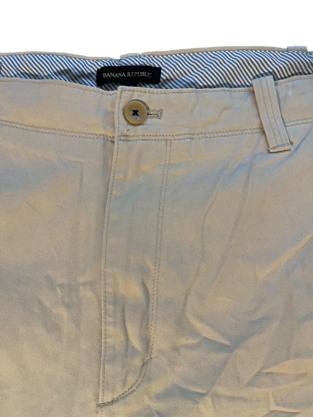 Banana Republic Men's Beige Casual Outdoor Preppy Classic Cargo Shorts Size 40 - Thumbnail 7