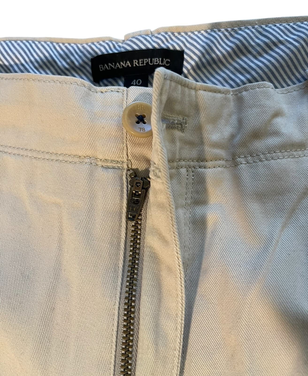 Banana Republic Men's Beige Casual Outdoor Preppy Classic Cargo Shorts Size 40 - Thumbnail 8