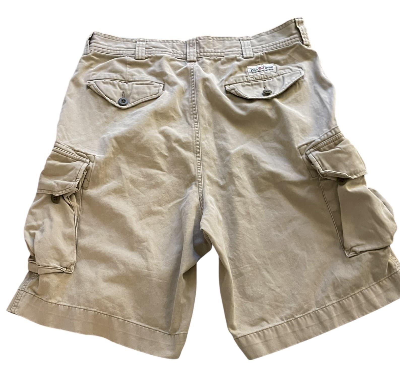 Polo Ralph Lauren Cargo Shorts Classic 67 Chino Khaki Casual Sz 34 100% Cotton - Thumbnail 6
