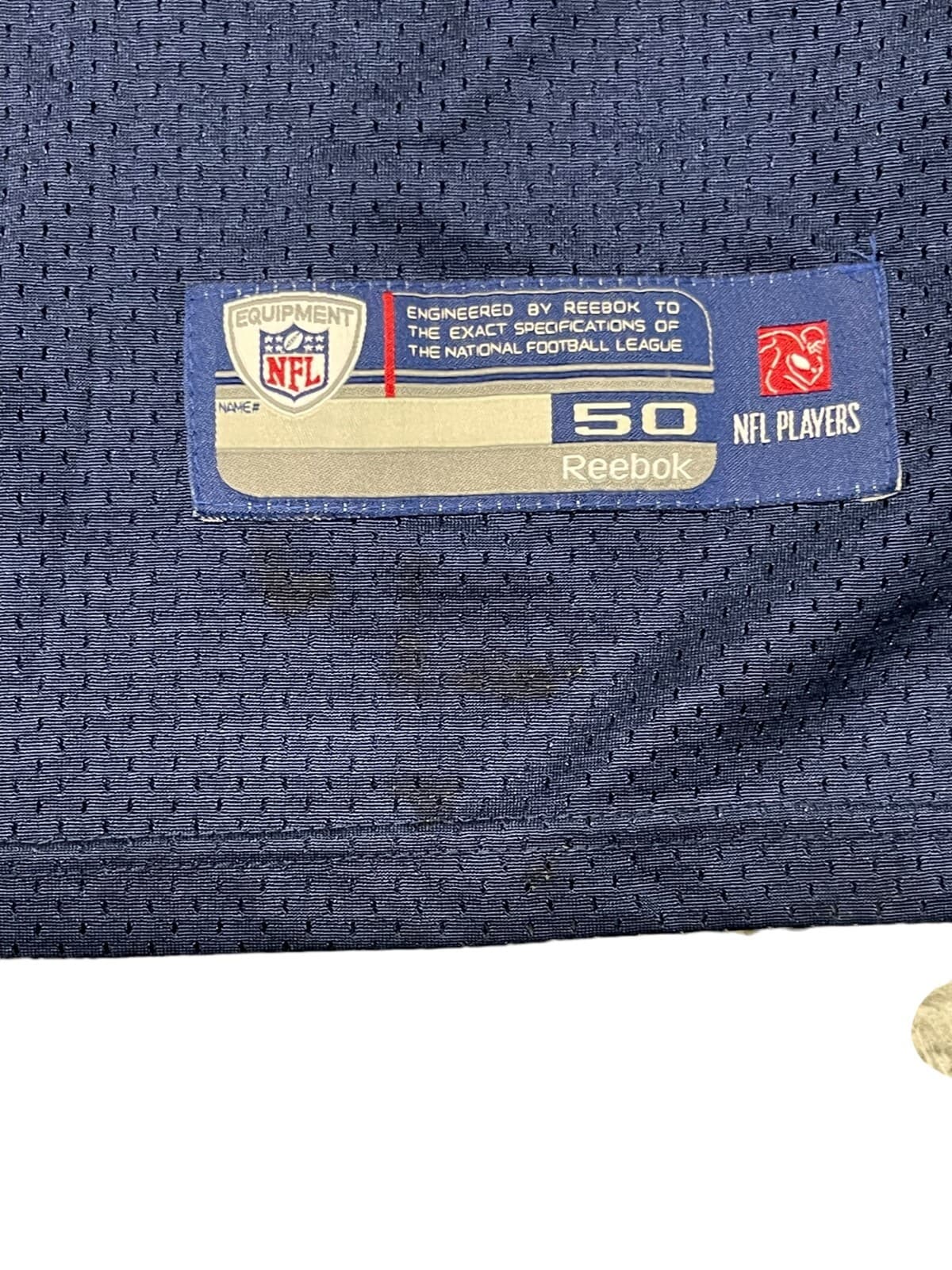 Onfield Rebook Equipment Walter Payton NFL Mens Blue Football Jersey Size 50 - Thumbnail 14