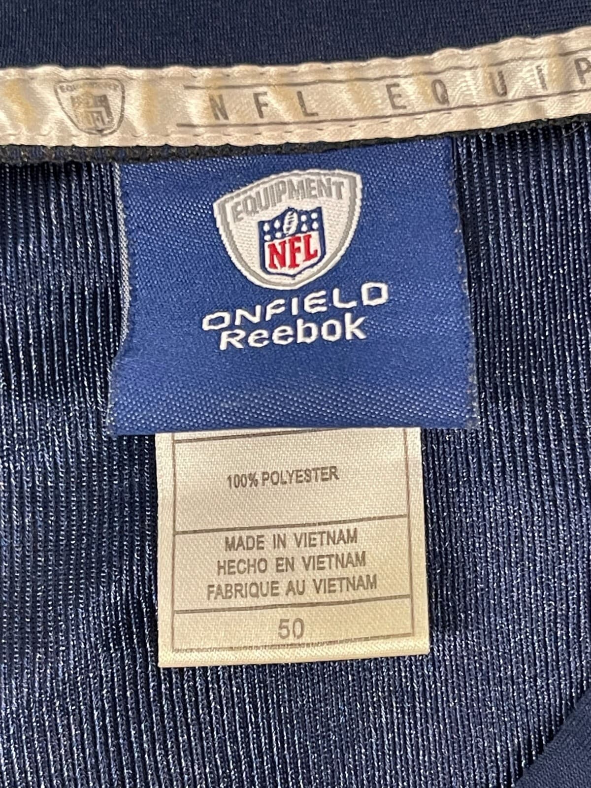 Onfield Rebook Equipment Walter Payton NFL Mens Blue Football Jersey Size 50 - Thumbnail 15
