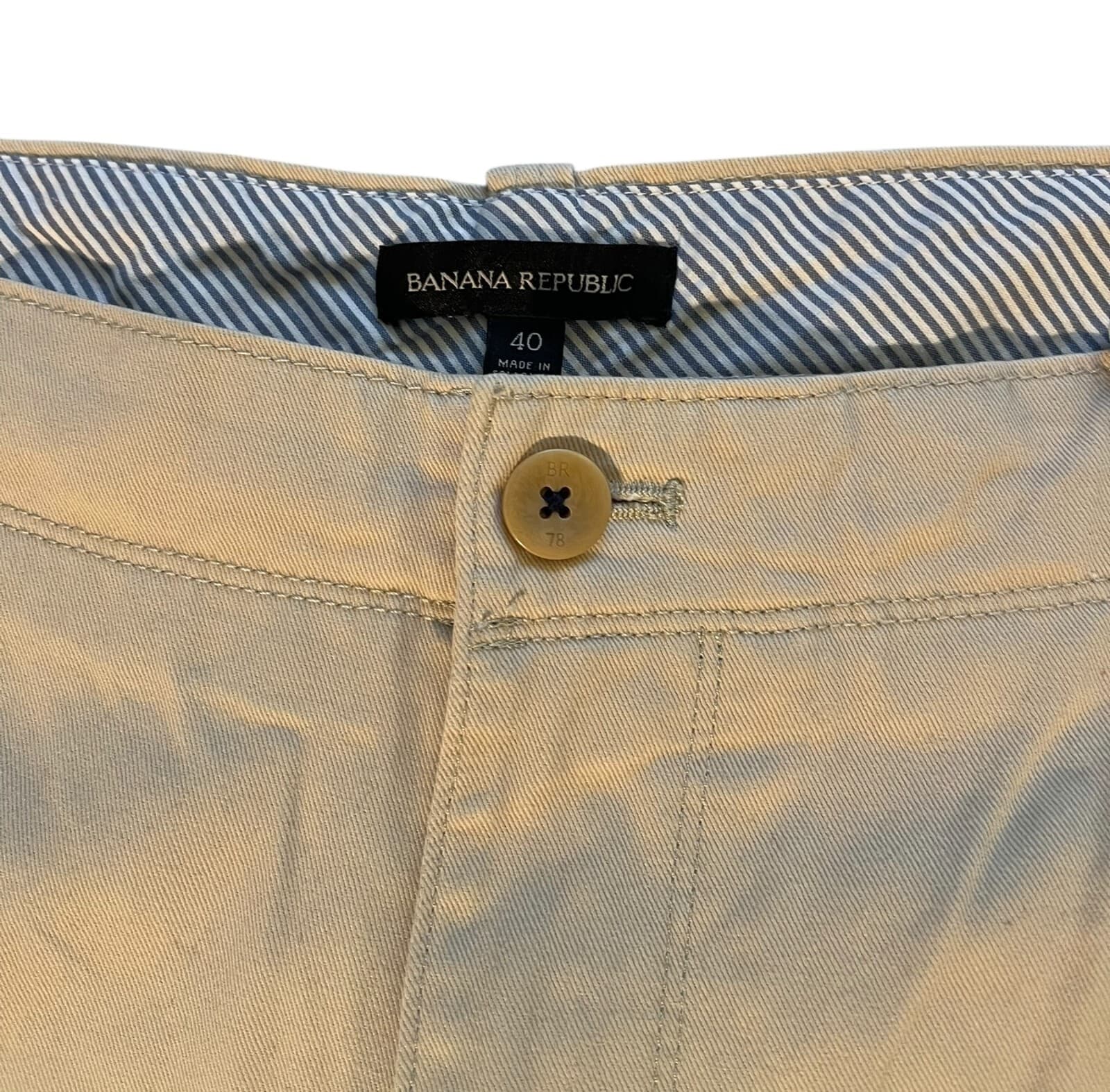 Banana Republic Men's Beige Casual Outdoor Preppy Classic Cargo Shorts Size 40 - Thumbnail 9