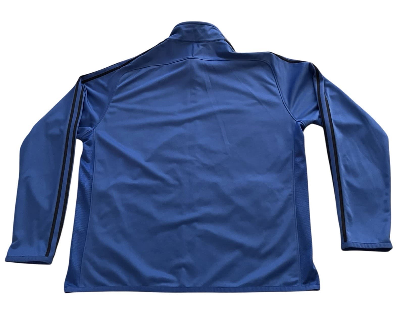 Nike Track Jacket Zip Up Black/Royal Blue With Stripes On Arms Size XL - Thumbnail 7