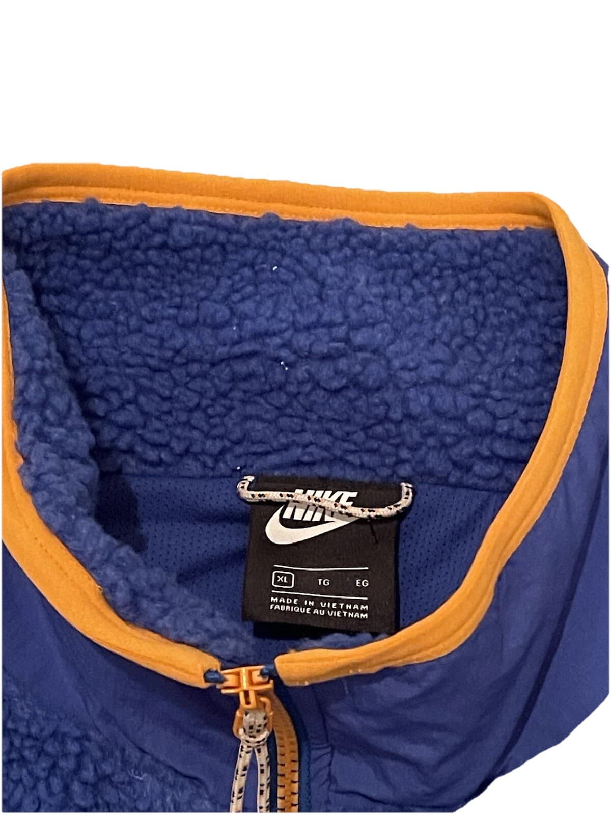 Nike Sportswear Sherpa Fleece Vest Size (L) [CD3142-727 Royal Blue/White - Thumbnail 3