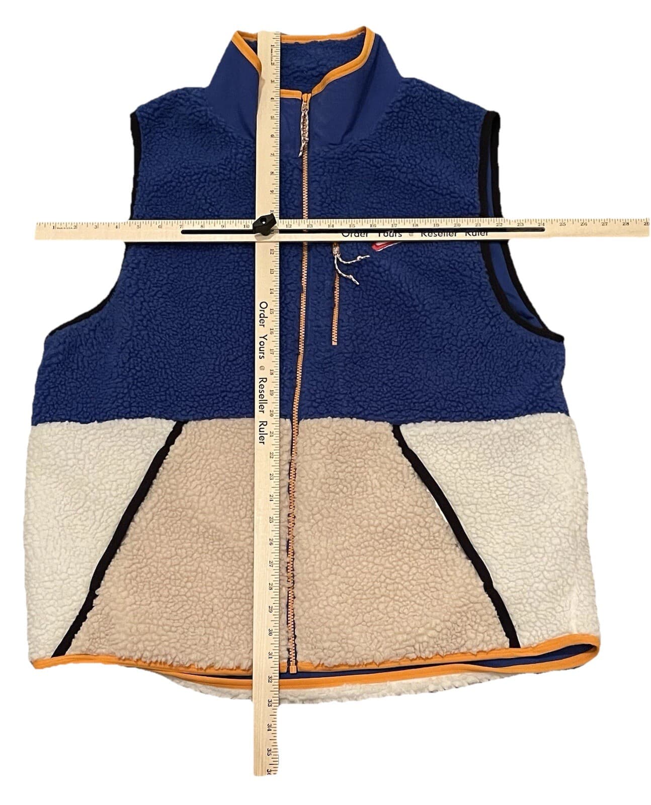 Nike Sportswear Sherpa Fleece Vest Size (L) [CD3142-727 Royal Blue/White - Thumbnail 7