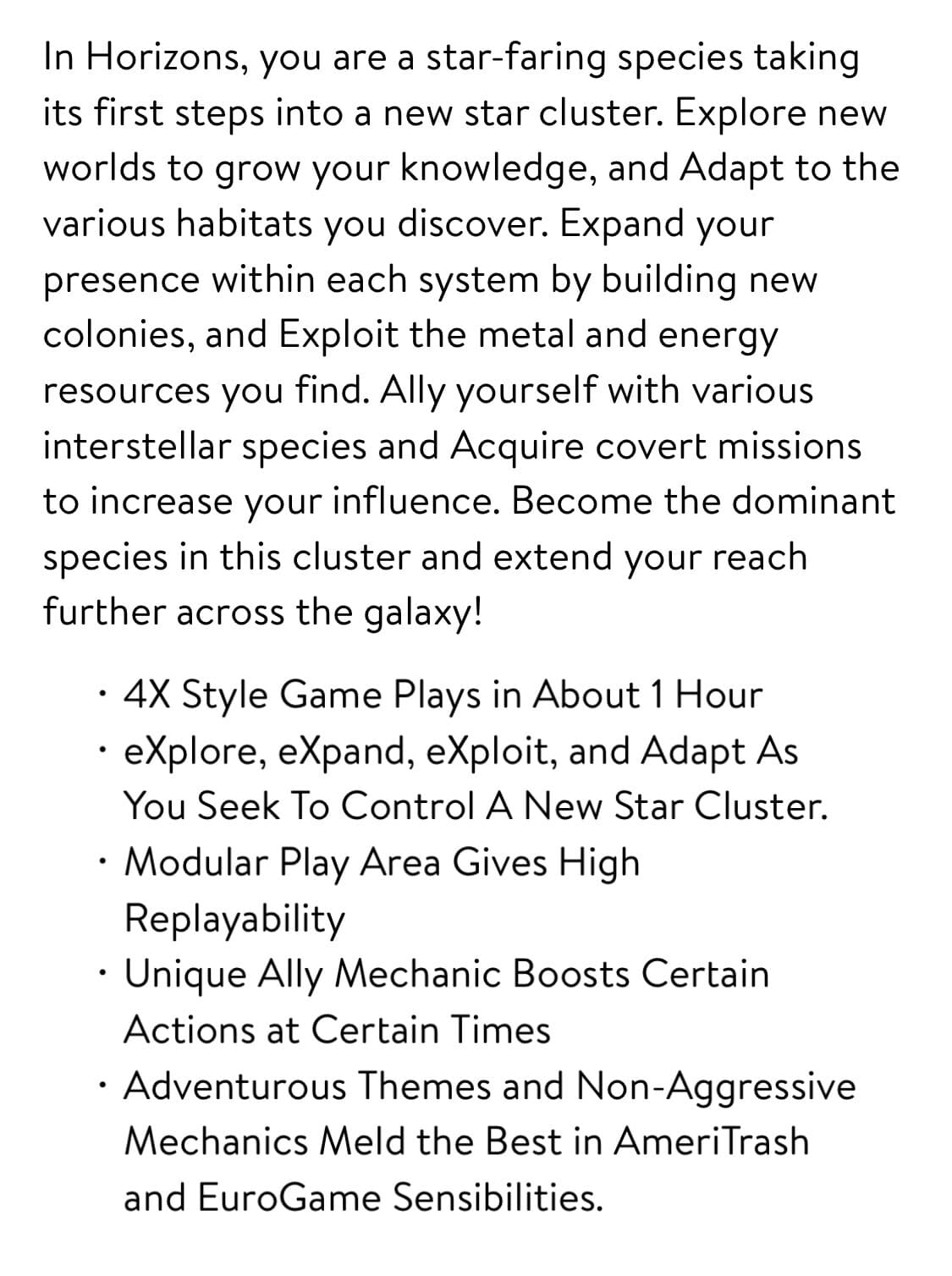 Horizons Board Game, Daily Magic Games, Ages 14+, 2-5 Players, Sci-Fi, Space - Thumbnail 5